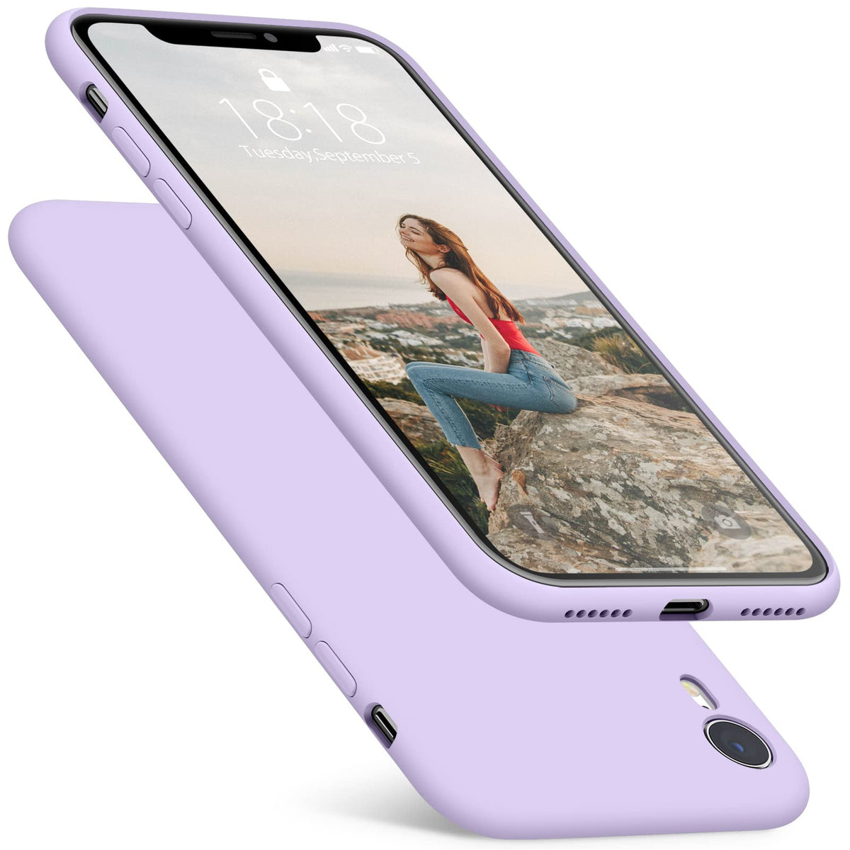 Dtto Compatible With Iphone Xr Case, Ultra Slim Soft Premium Liquid Silicone [Military Grade Drop Protection] Full Body Protecti
