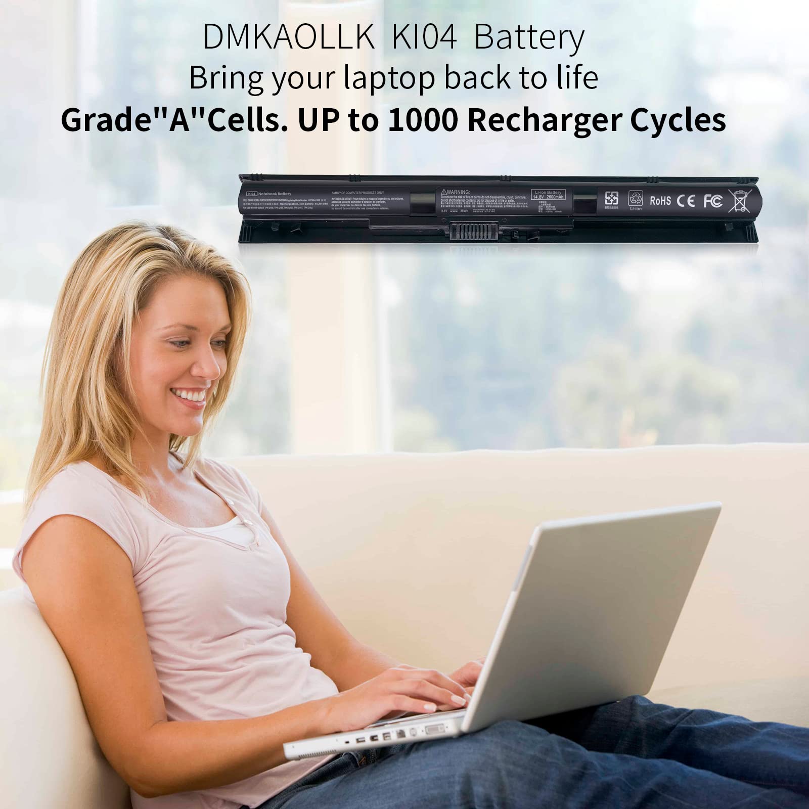 800049 001 Ki04 Notebook Battery For Hp Pavilion 15 Ab 15 An 17 G 15T Ab100 17T G100 17T S100 Cto Series 15 Ab143Cl 15 Ab223Cl 1