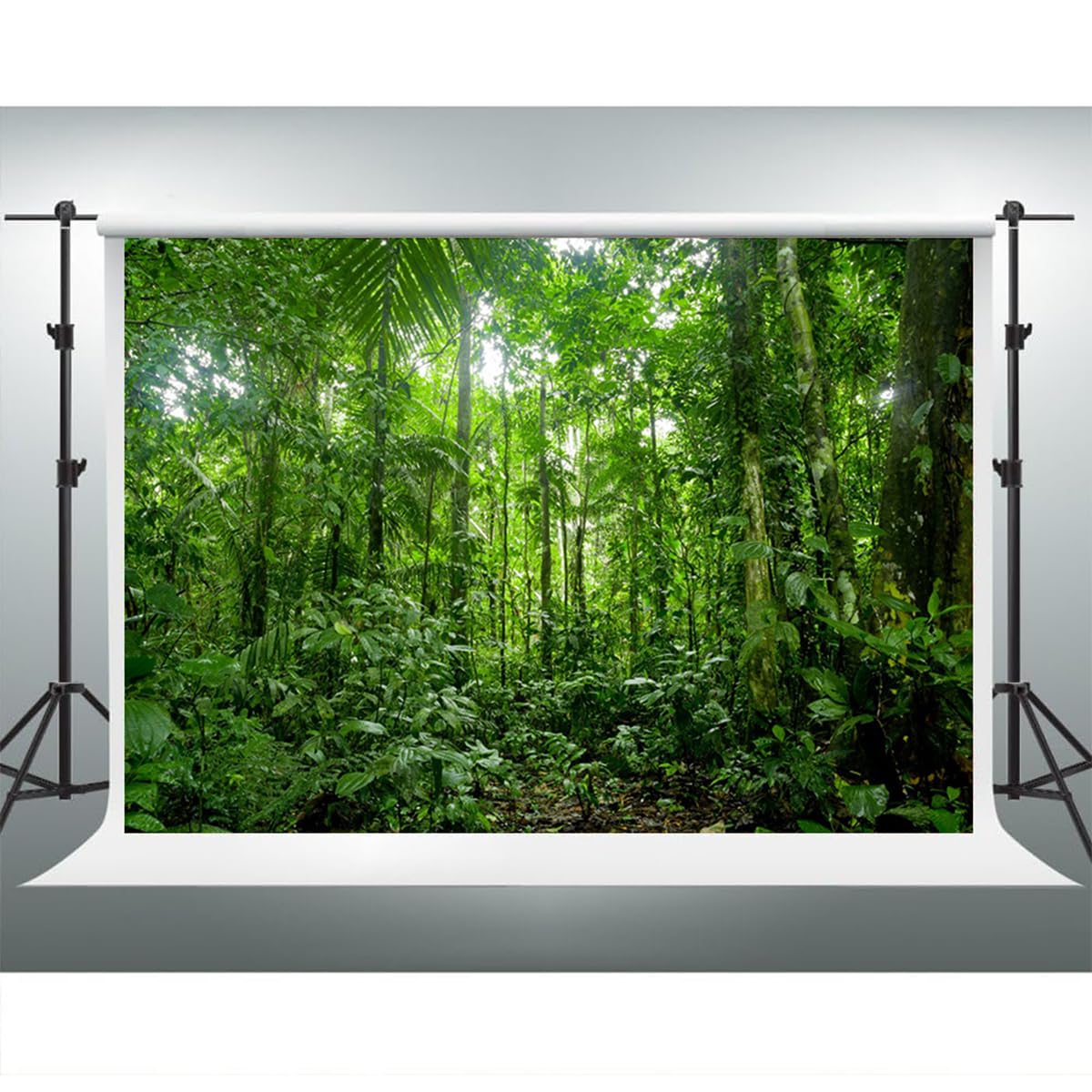 Yongfoto 12X8Ft Jungle Forest Trees Backdrops For Photography Summer Woods Wonderland Trees Plant Spring Nature Landscape Photog
