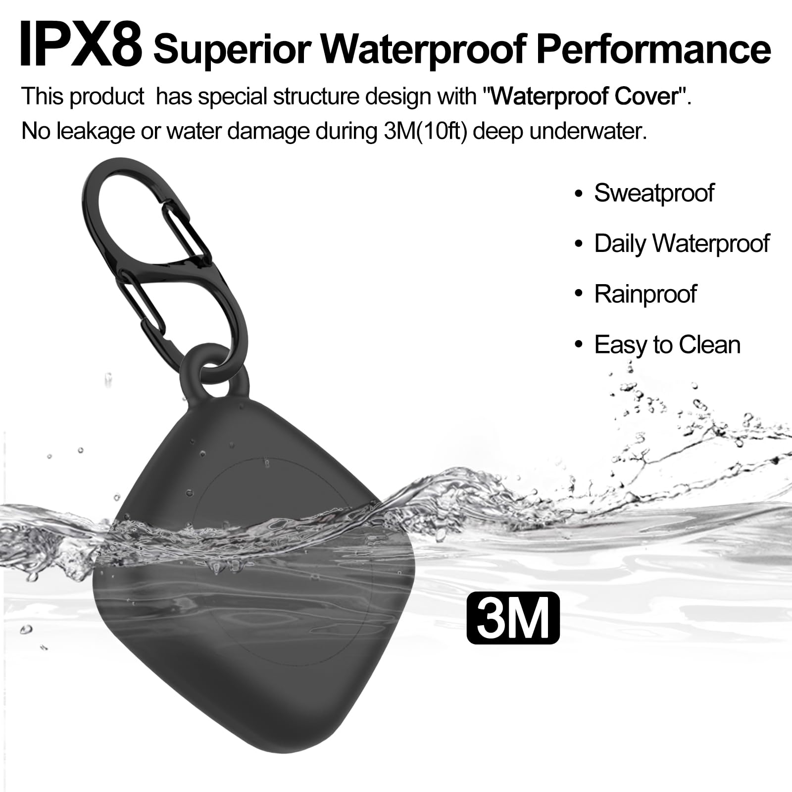 Silicone Case For Life360 Tile Tracker 2 Pack, For Tile Mate 2022 Full Body Ipx8 Waterproof And Anti-Scratch Protective With Car