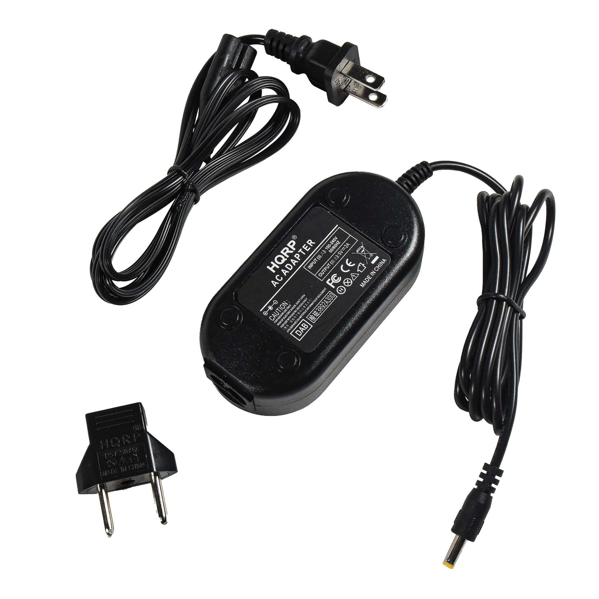 Hqrp Ac Adapter/Power Supply Compatible With Panasonic Hc V100 Hc V100K Hc V100M Hc V100Mk Hc V700 Hc V700M Hc V700Mk Hc V500 Hc V500M Hc V500Mk Camcorder With Usa Cord & Euro Plug Adapter