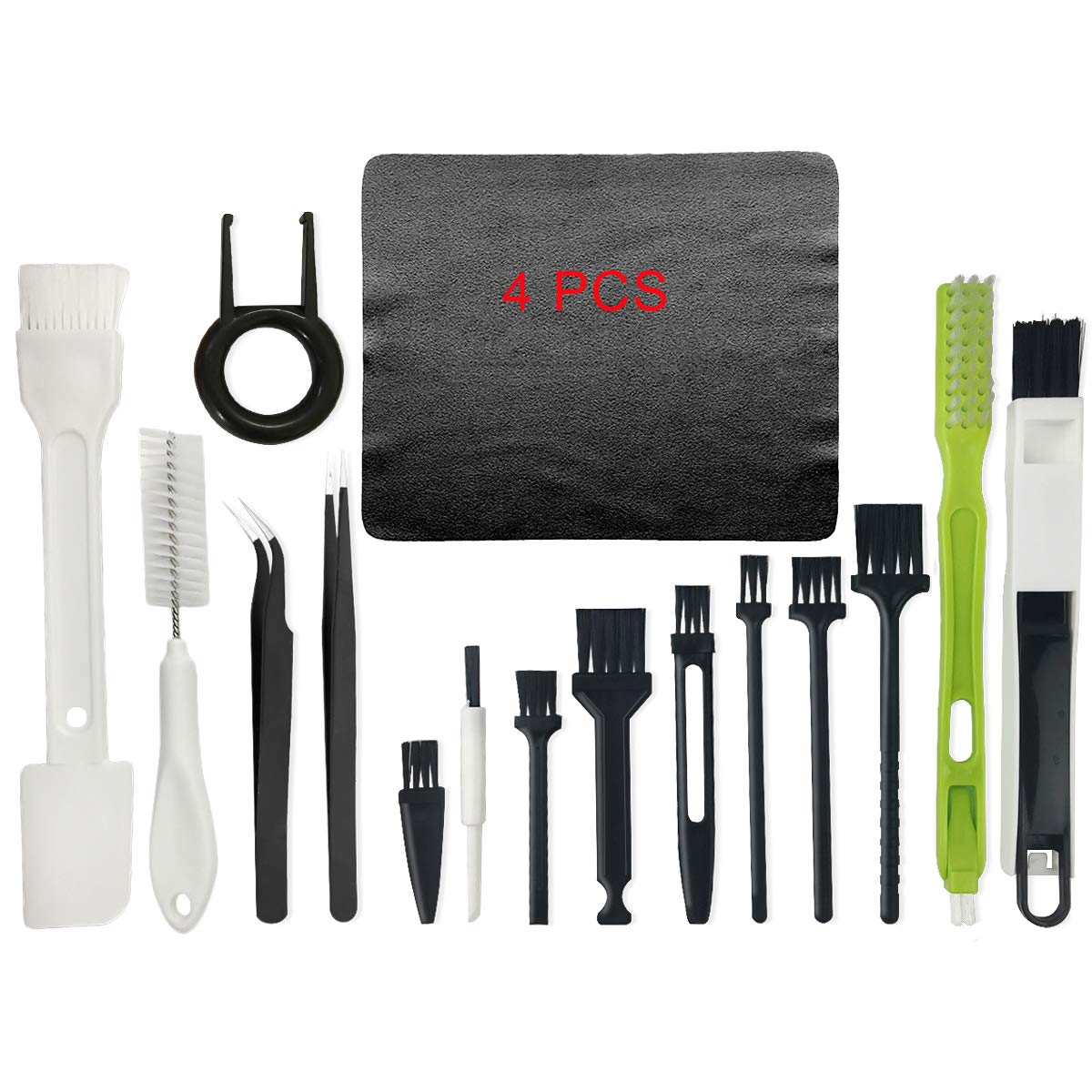Computer Cleaning Kit, 19 In 1 Multi-Purpose Brushes Anti Static Brushes Clothes For Computer Printer Car Player Window