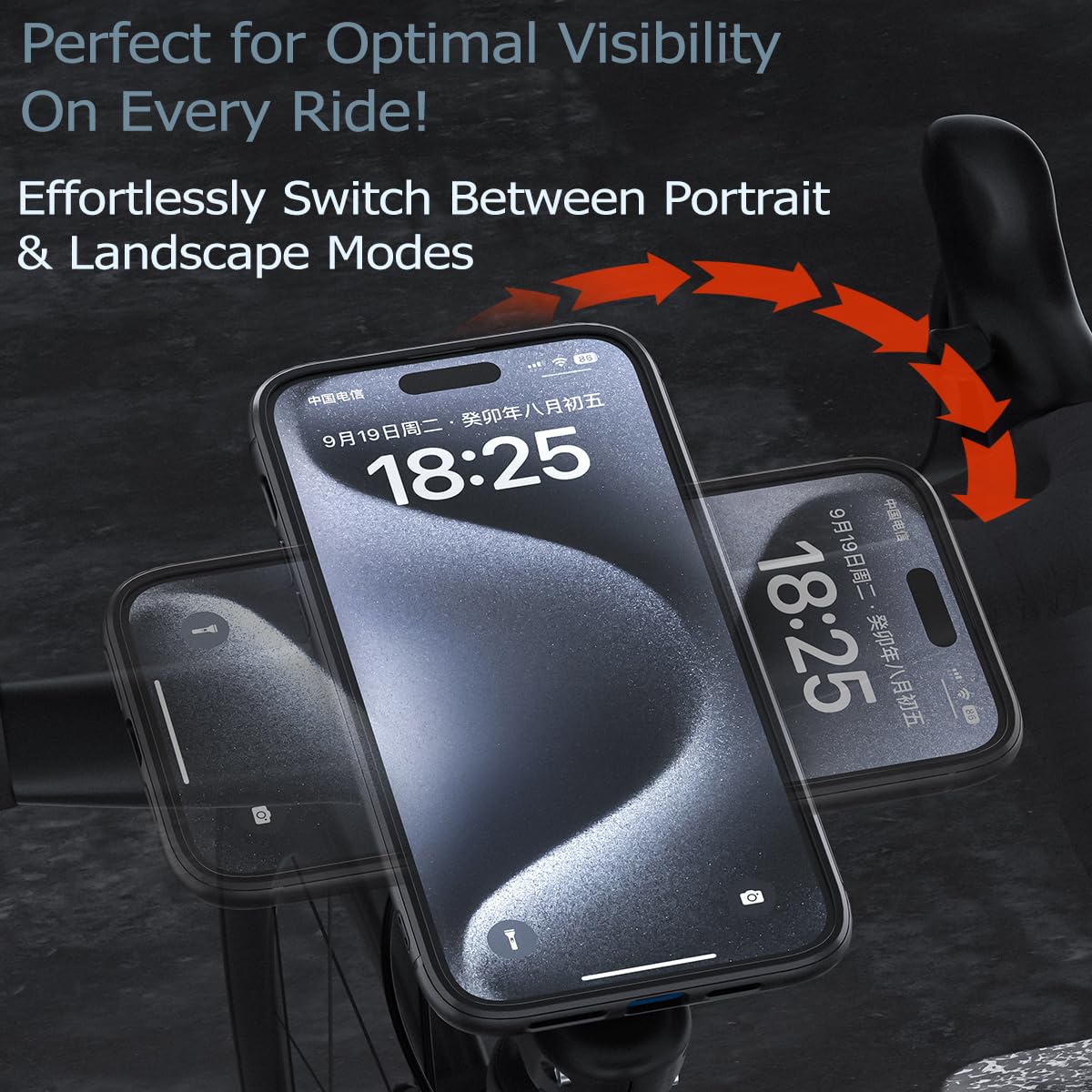 Fastand Bike Phone Holder Handlebar, [1S Lock] Mountain Bike Phone Mount Stem   Aluminum [Security Clamp] With Universal Adapter