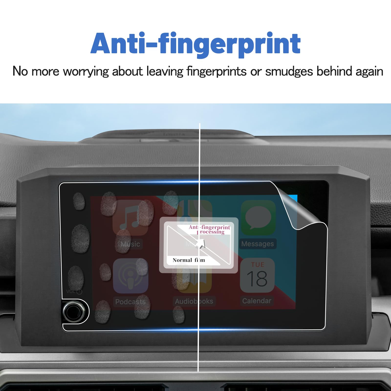 Shaohao For 2024 Toyota Tacoma Screen Protector Compatible With Toyota Tacoma Accessories 2024 Tacoma Sr/Sr5/Trd Prerunner/Trd Sport/Trd Off Road 8 In Audio Touchscreen Crystal Clear Screen Cover 2Pcs