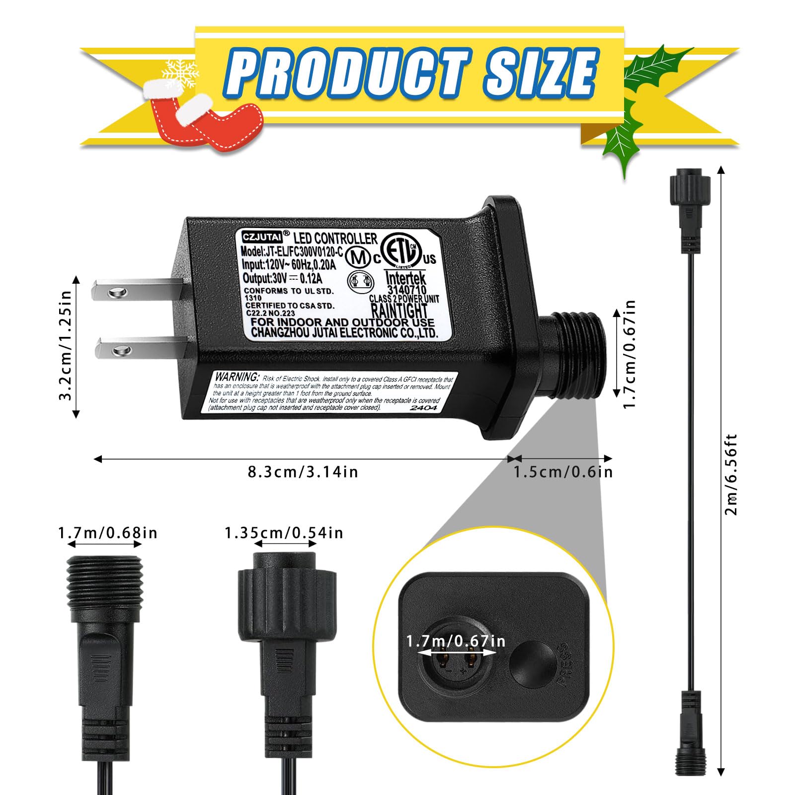 30V 0.12A Class 2 Power Supply Replacement Led Transformer Ip44 Led Light Controller Low Voltage Transformer For Christmas Strin
