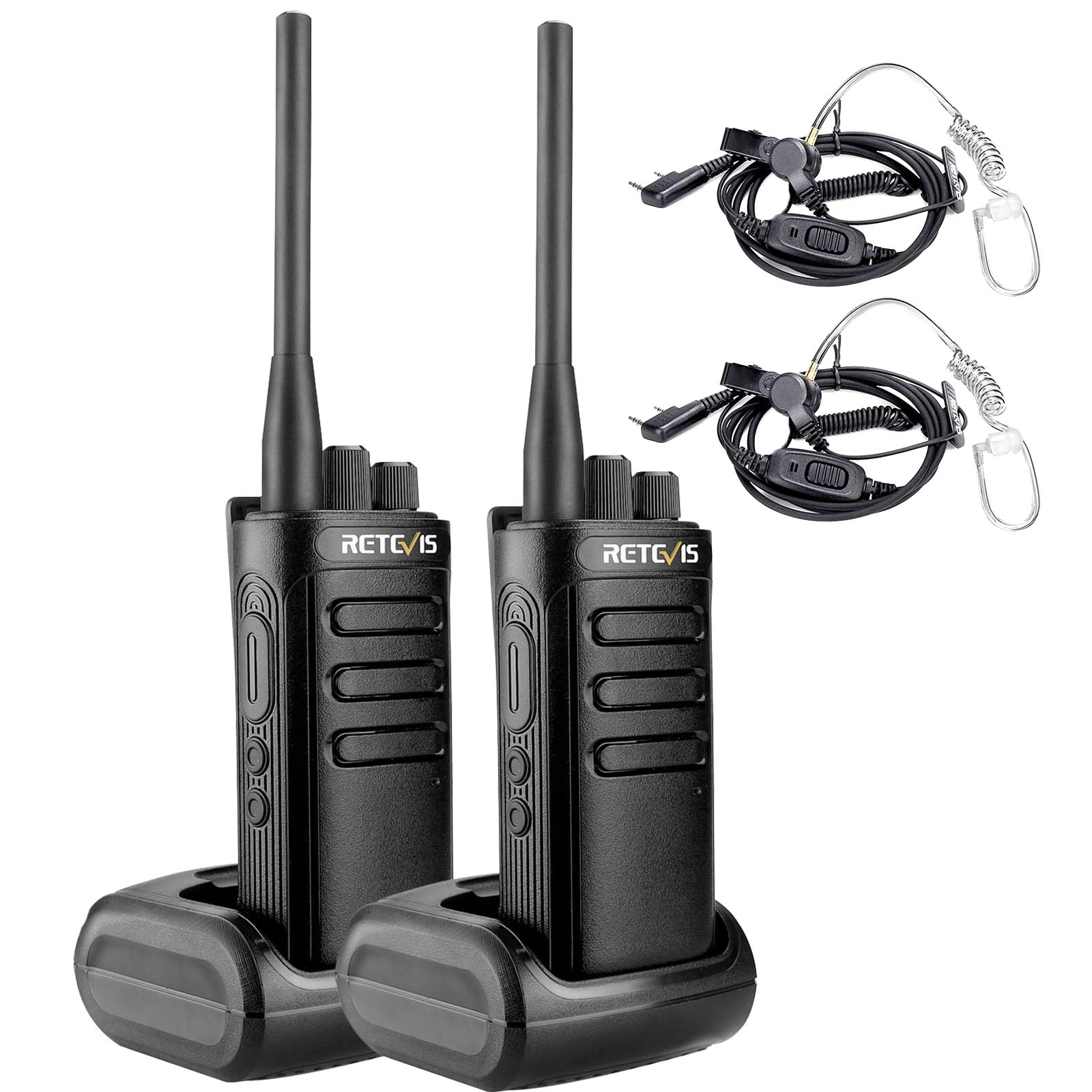 Retevis RB85 2 Way Radio for Adults Long Range,High Power Professional Walkie Talkies with Earpiece,Rechargeable Two Way Radios,