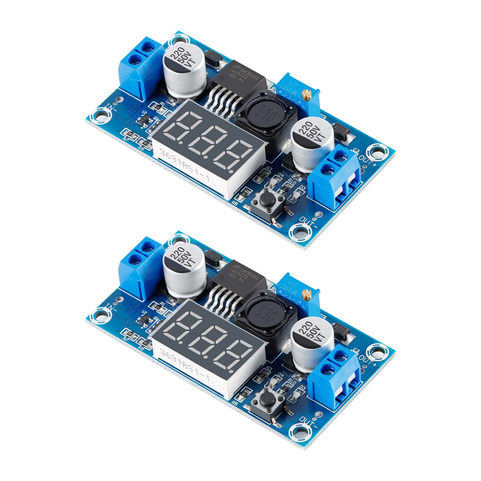 Ec Buying Lm2577 Dc Dc Boost Module, Digital Display Board Adjustable With Led Display Digital Voltmeter Boost Converter, Digita