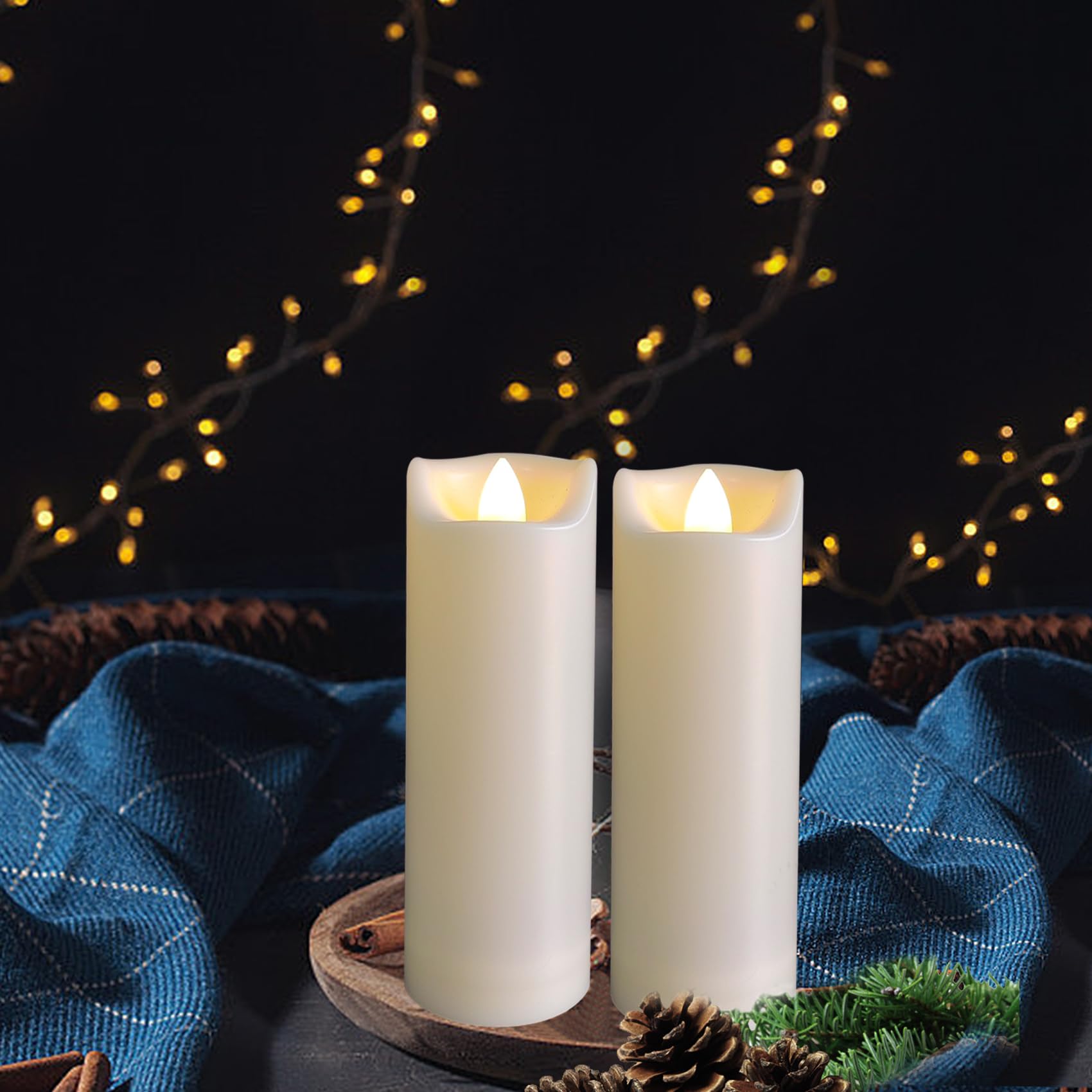 Led Battery Operated Candles 2''X6'' Plastic Flickering Flameless Candles With Timer Outdoor Waterproof Wedding Party Halloween