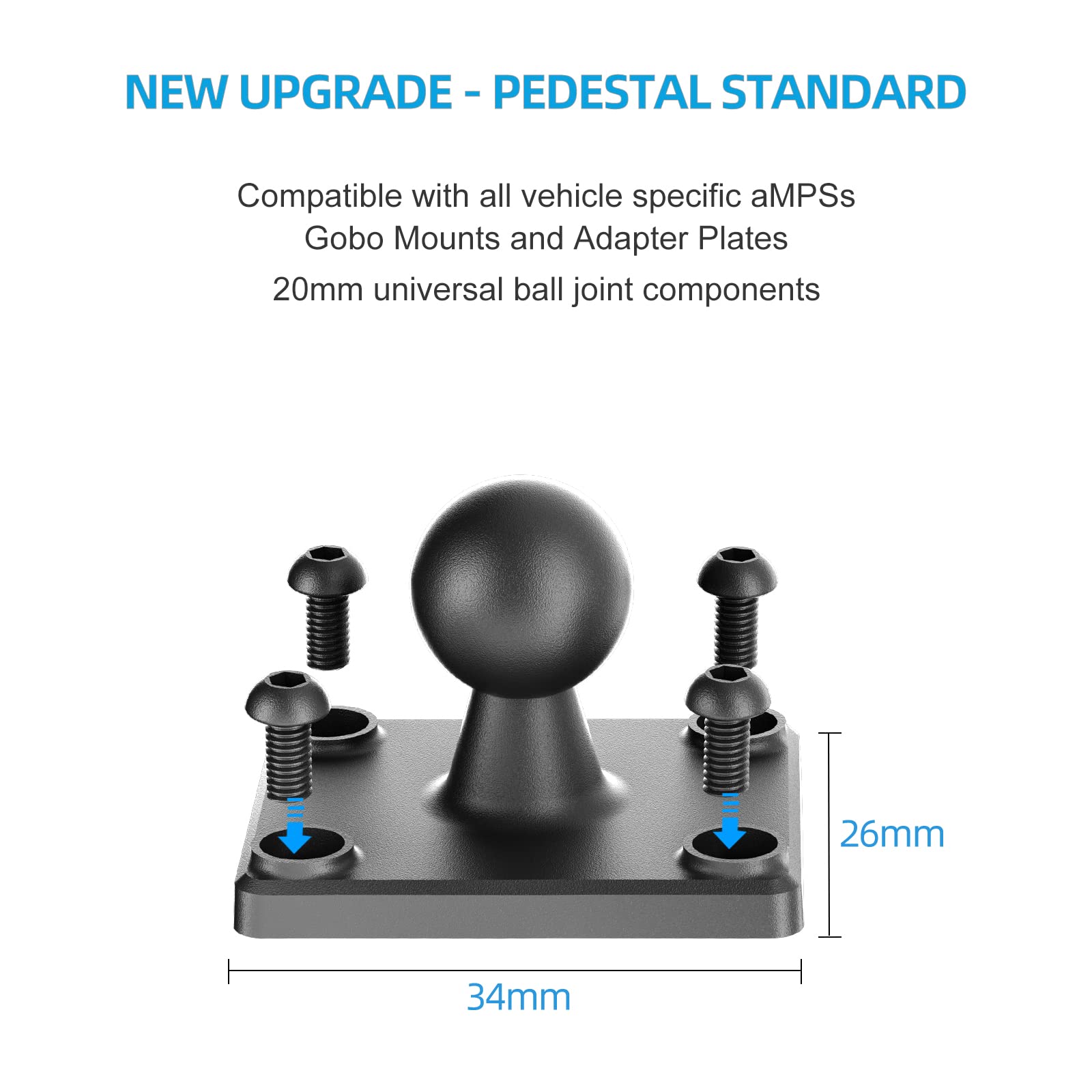 Ohlpro Heavy Duty Drill Base Tablet Holder Car Mount Dashboard For Ipad/Ipad Mini Samsung Galaxy (All 7'   11.5') Tablets, Ipad Mount For Desks,Cars, Great For Wall, Truck, Commercial Vehicles Dash