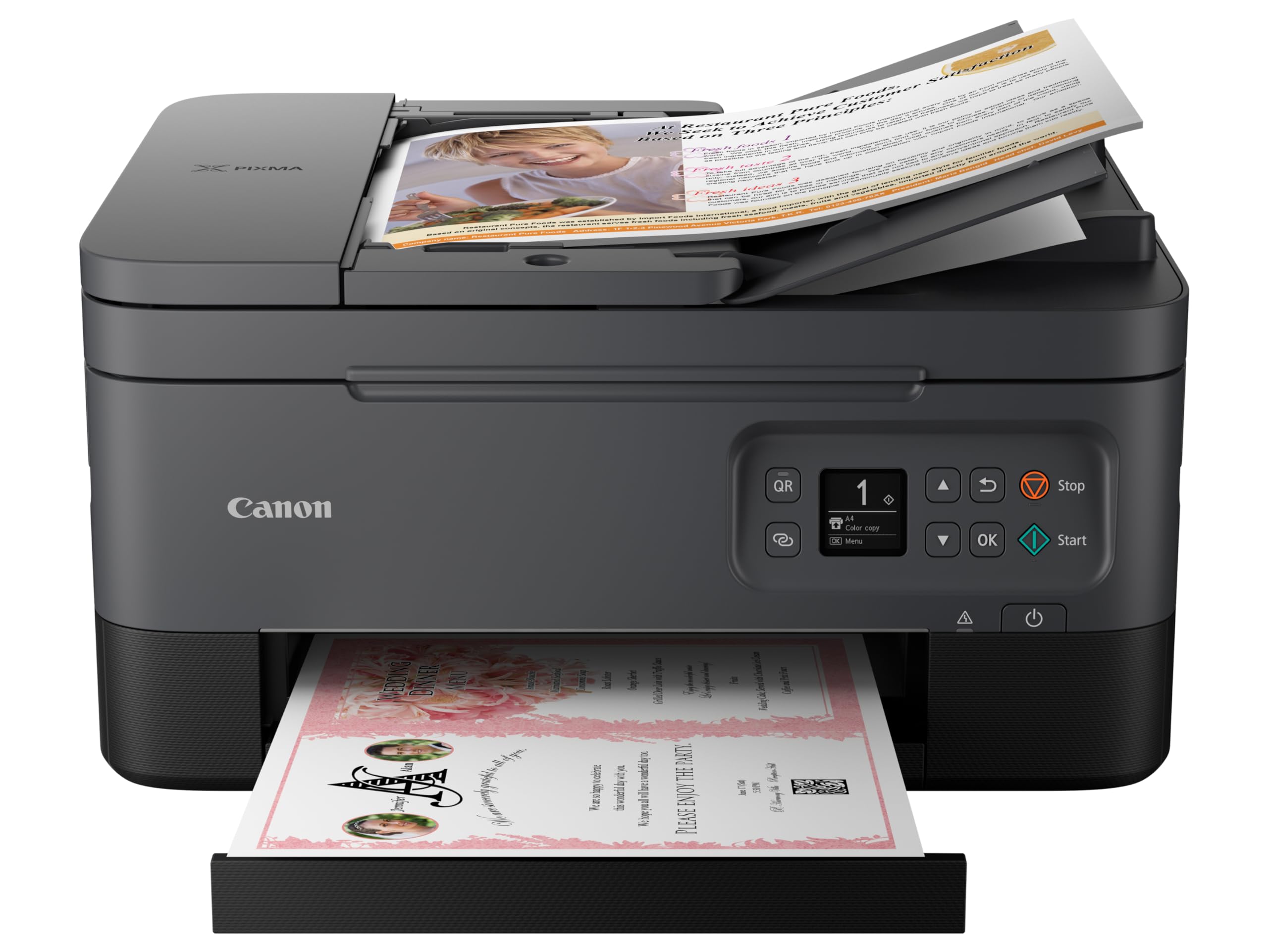 Canon Pixma Tr7020A All In One Wireless Color Inkjet Printer, With Duplex Printing, Mobile Printing, And Auto Document Feeder, B