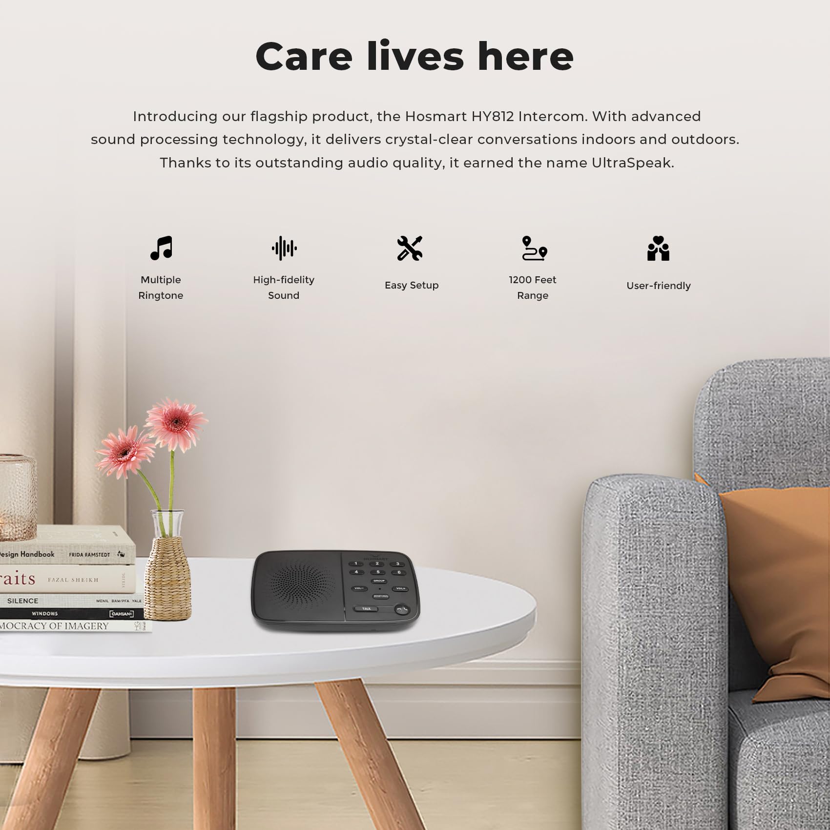 Hosmart Ultraspeak Pro Intercoms Wireless For Home, 2024 Two Way Real Time Intercom Full Duplex Wireless Intercom System For Hom