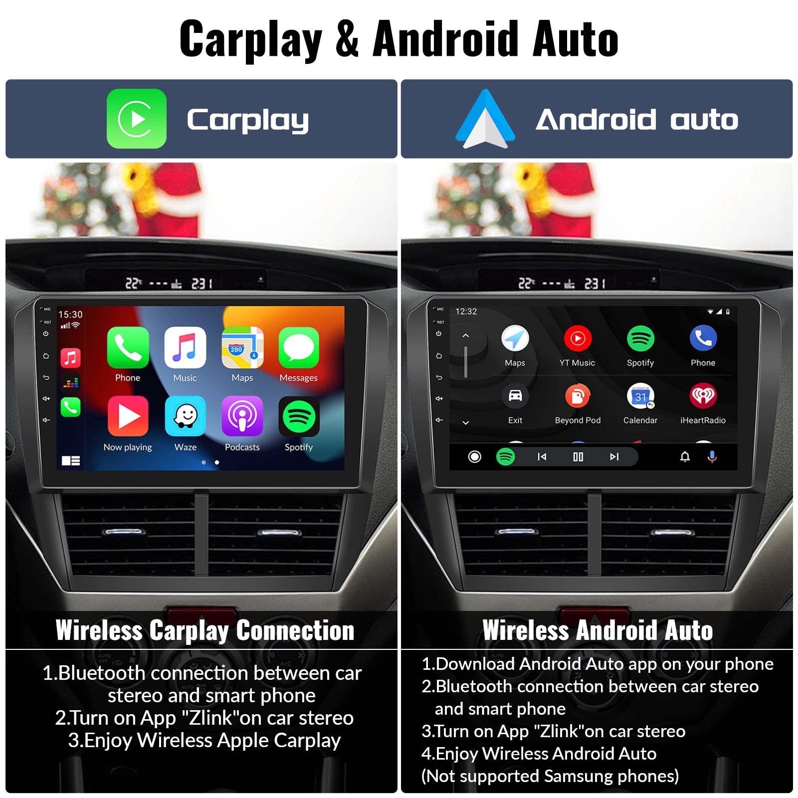 Android Car Stereo For Subaru Forester Impreza Wrx 2008 2009 2010 2011 2012 9 Inch Touchscreen Car Radio With Apple Carplay Andr