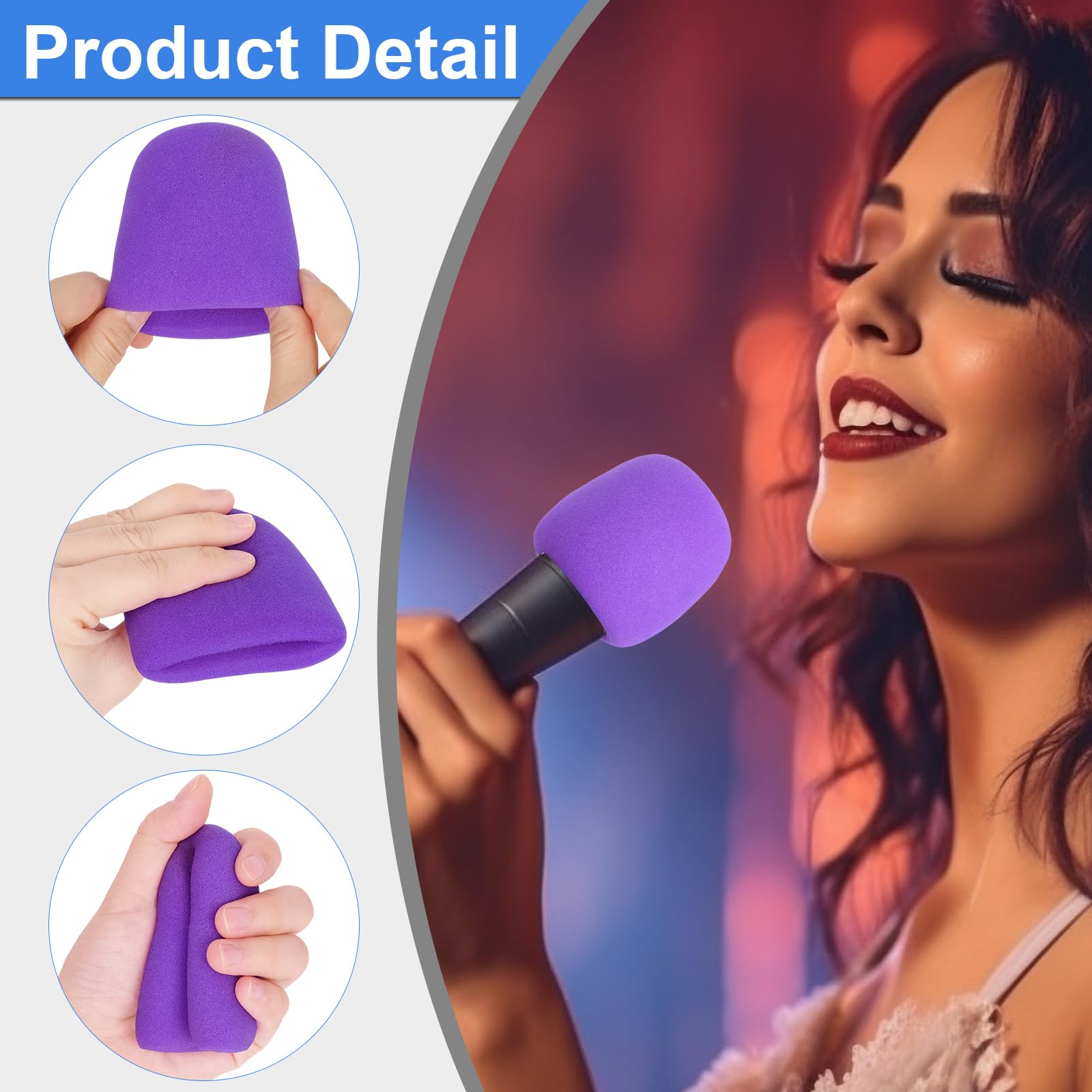 Chromlives Colorful Microphone Cover Microphone Windscreen Foam Cover Top Grade 8 Pack