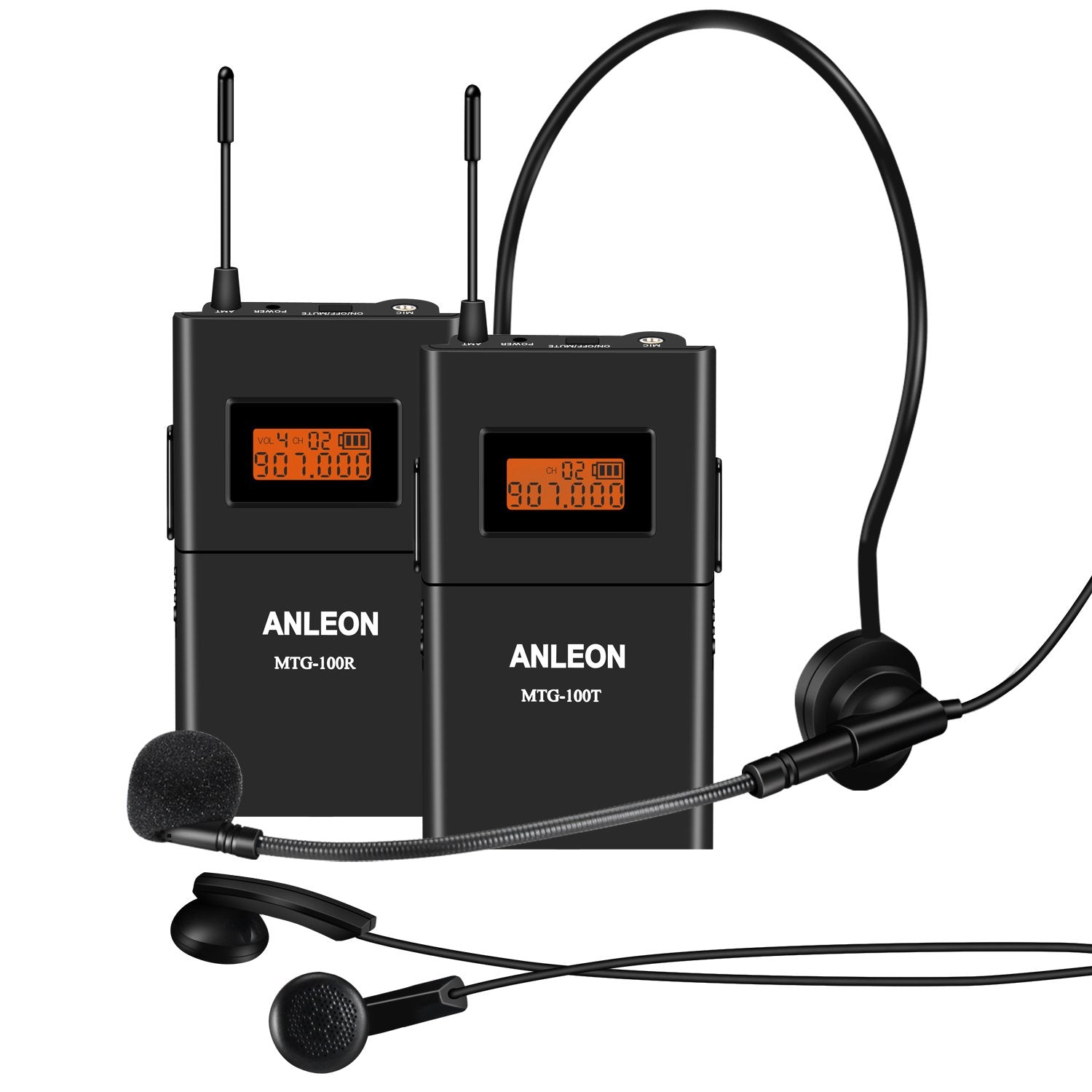 Anleon Tour Guide Systems For Tour Guides, Teachers, Coaches,Simultaneous Interpretation,Church Translation System Wireless 915M