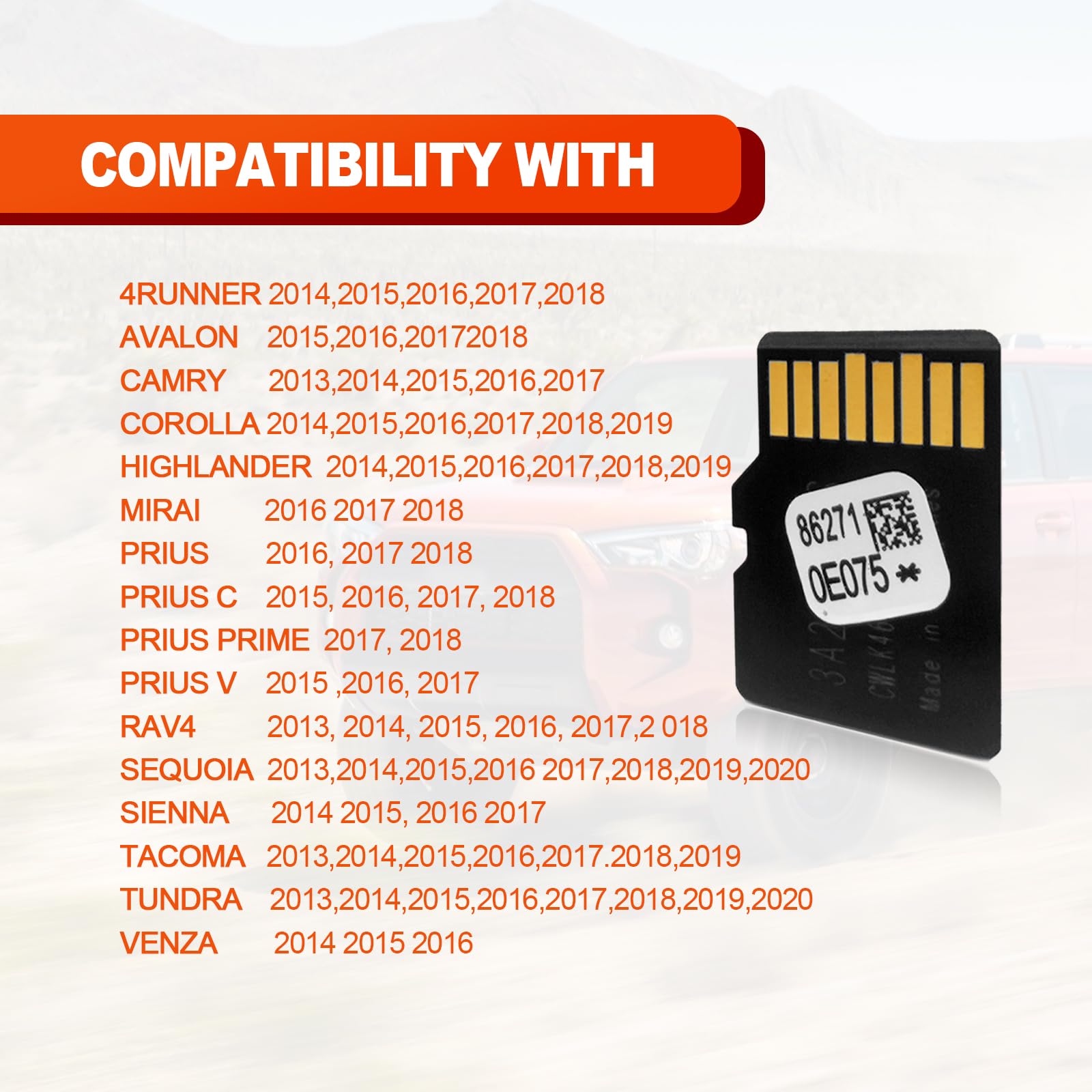 2023 Latest Updated Car Navigation Sd Card, 86271 0E075 Us And Canada Maps Micro Sd Card For Upgrading Your Car Gps Navigation S