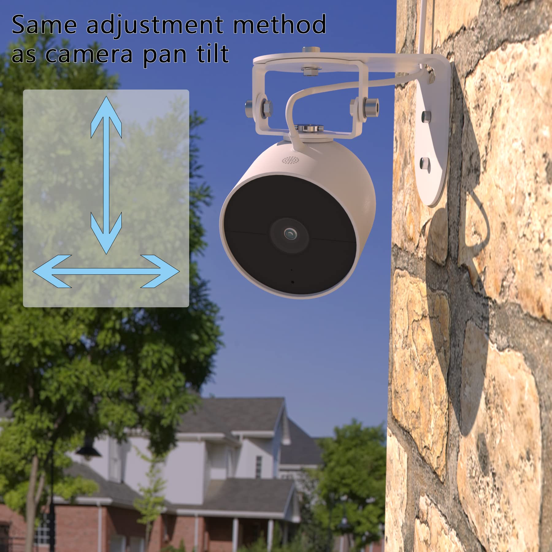 Zwolf Metal Wall Mount Compatible With Google Nest Cam Outdoor Battery 2Nd Generation, Anti-Drop, Provide Better Viewing Angles