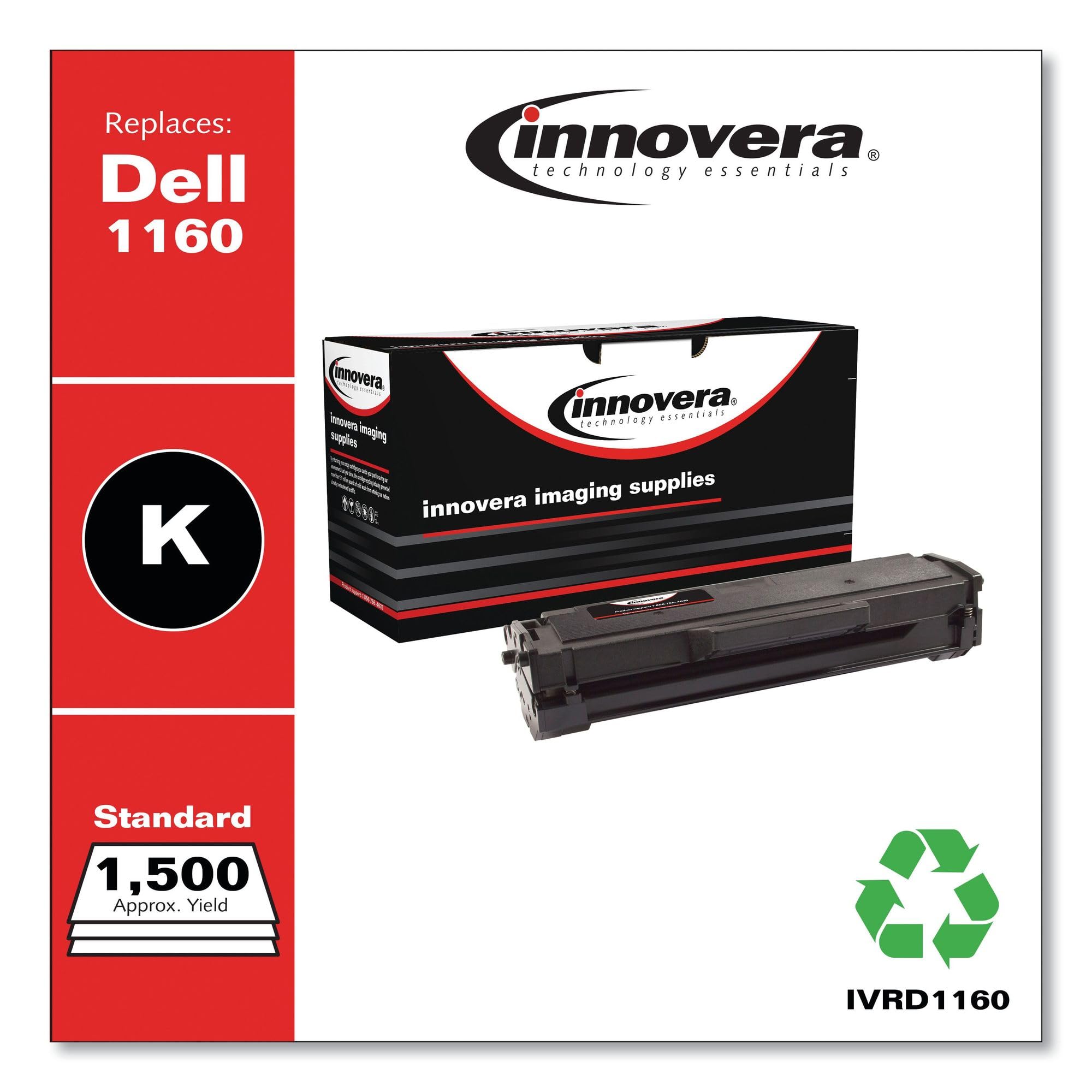 Innovera Ivrd1160 Remanufactured 1500 Page Yield Toner Replacement For 331 7335   Black