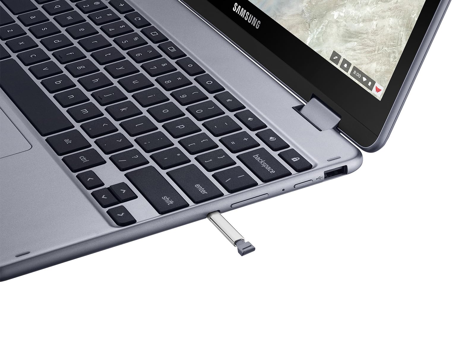 Samsung Chromebook Plus V2 360 2 In 1 Laptop W/Dual Webcam (12.2'' Fhd+ Touchscreen,Intel Celeron 3965Y, 4Gb Ram, 128Gb (64Gb Em