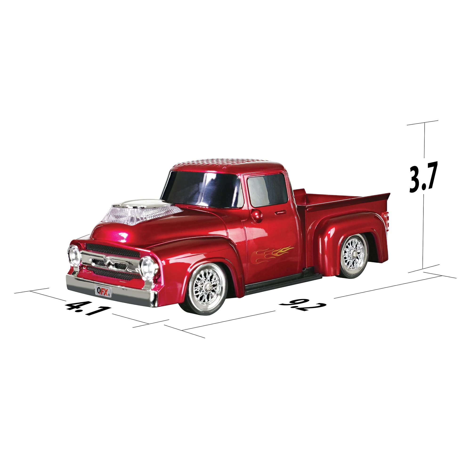 Qfx Bt 1956Red Bt 1956 Retro Truck Bluetooth Speaker (Red)