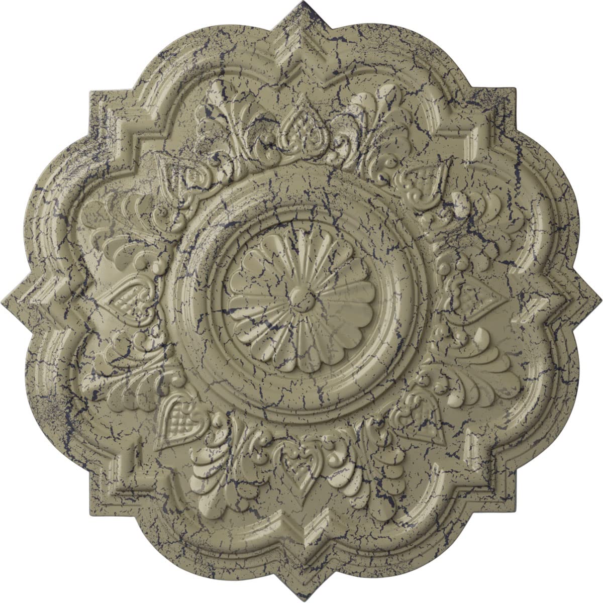 Ekena Millwork CM20DRCSC Deria Ceiling Medallion, Castle Stone Crackle