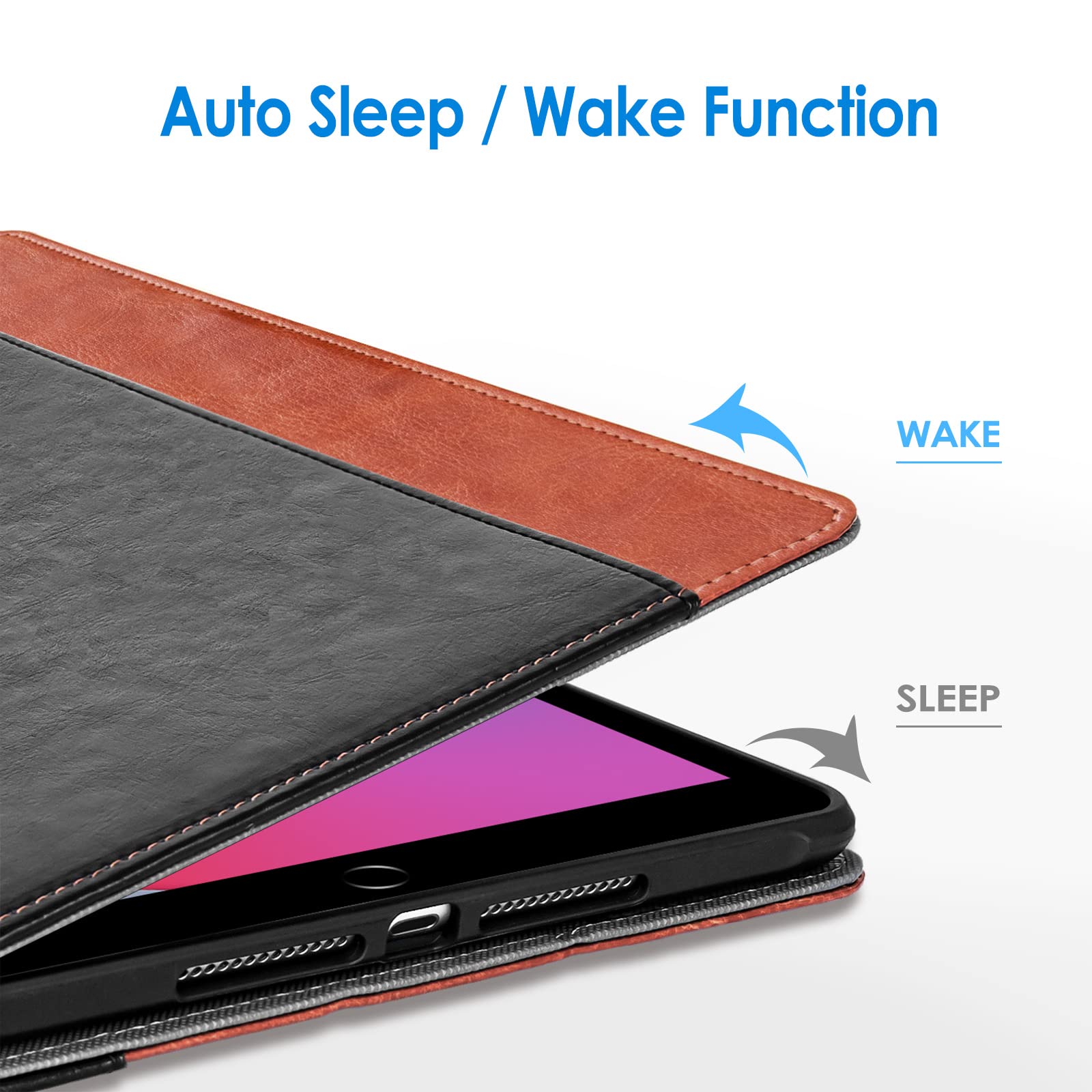 Jetech Case For Ipad 10.2-Inch, 9Th/8Th/7Th Generation (2021/2020/2019) With Pencil Holder, Multi-Angle Stand Soft Tpu Protectiv