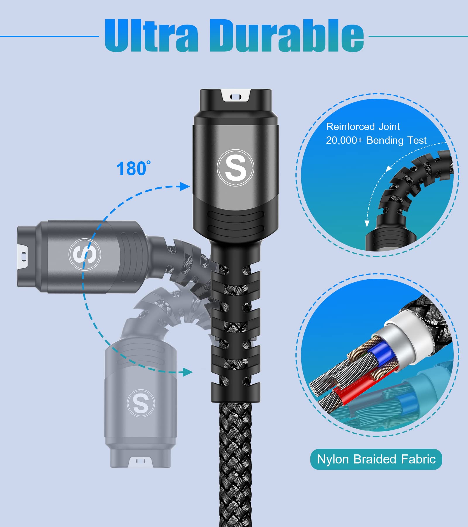 Garmin Watch Charging Cable 4Ft Compatible With Garmin Fenix 5 5S 5X 6 6S 6X Plus Pro 7 7S 7X, Forerunner 945 45 45S 245 Music,A