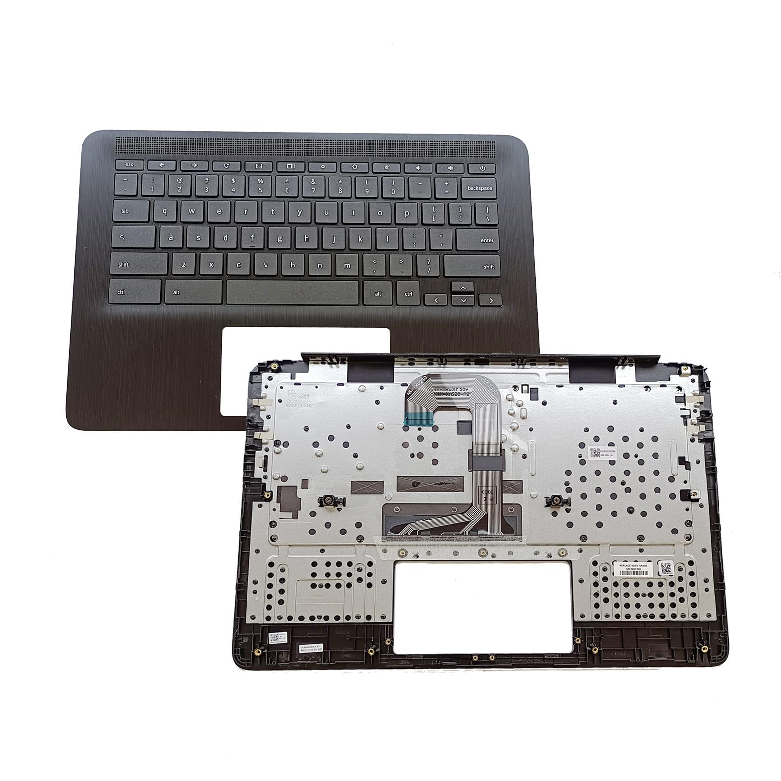 M47207001 Replacement for HP Chromebook 14 G7 CB E 14 G7 CElN4500 Laptop Upper Top Cover Case Palmrest NotBacklit Keyboard Ass