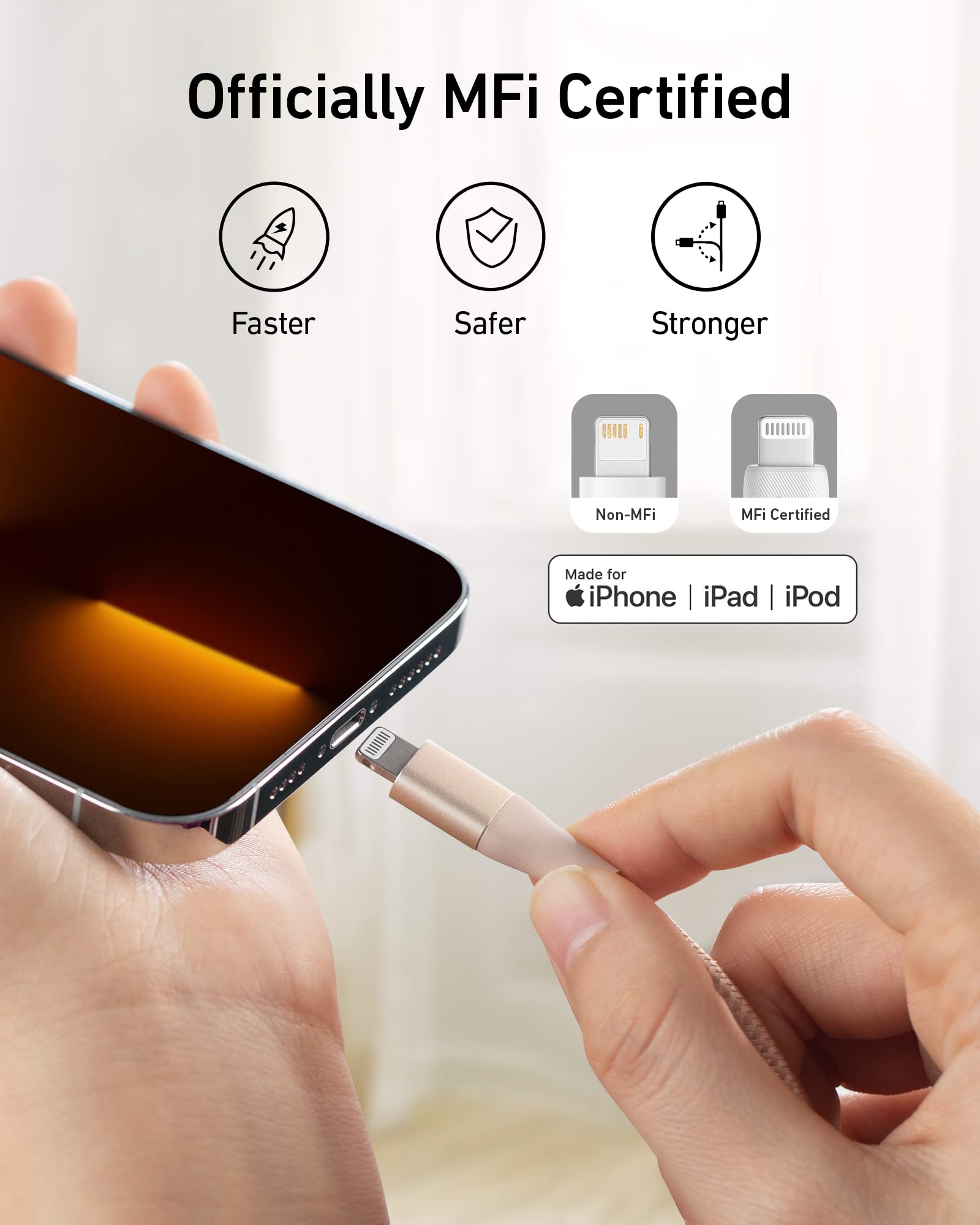 Anker Powerline+ Ii Lightning Cable, Mfi Certified For Flawless Compatibility With New Airpods, Iphone Xs/Xs Max/Xr/Iphone X/ 8/