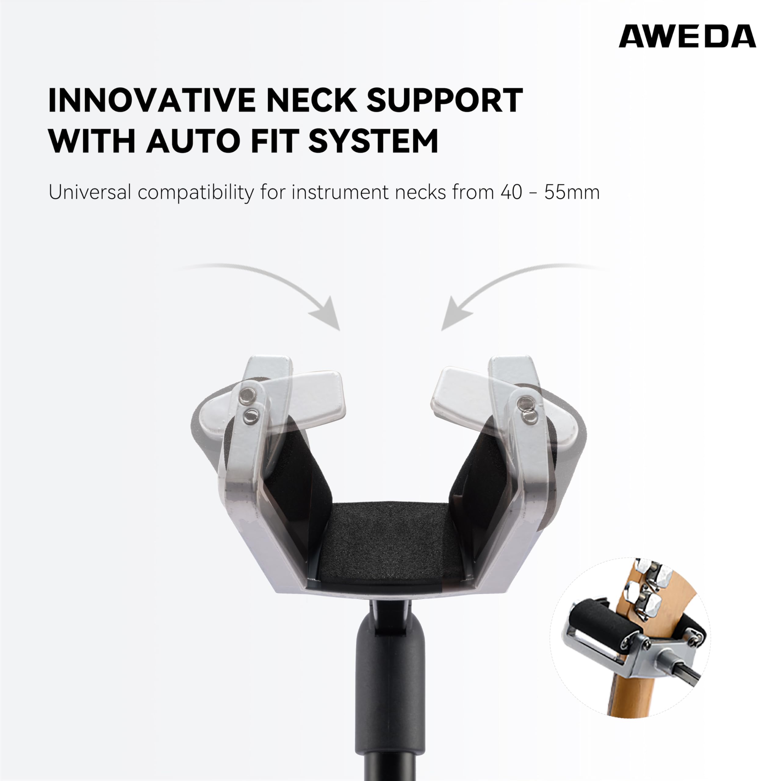 Aweda Auto Fit System Single Guitar Stand Universal Portable Guitar Stand Adjustable Folding Hanging Guitar Floor Stands For Aco