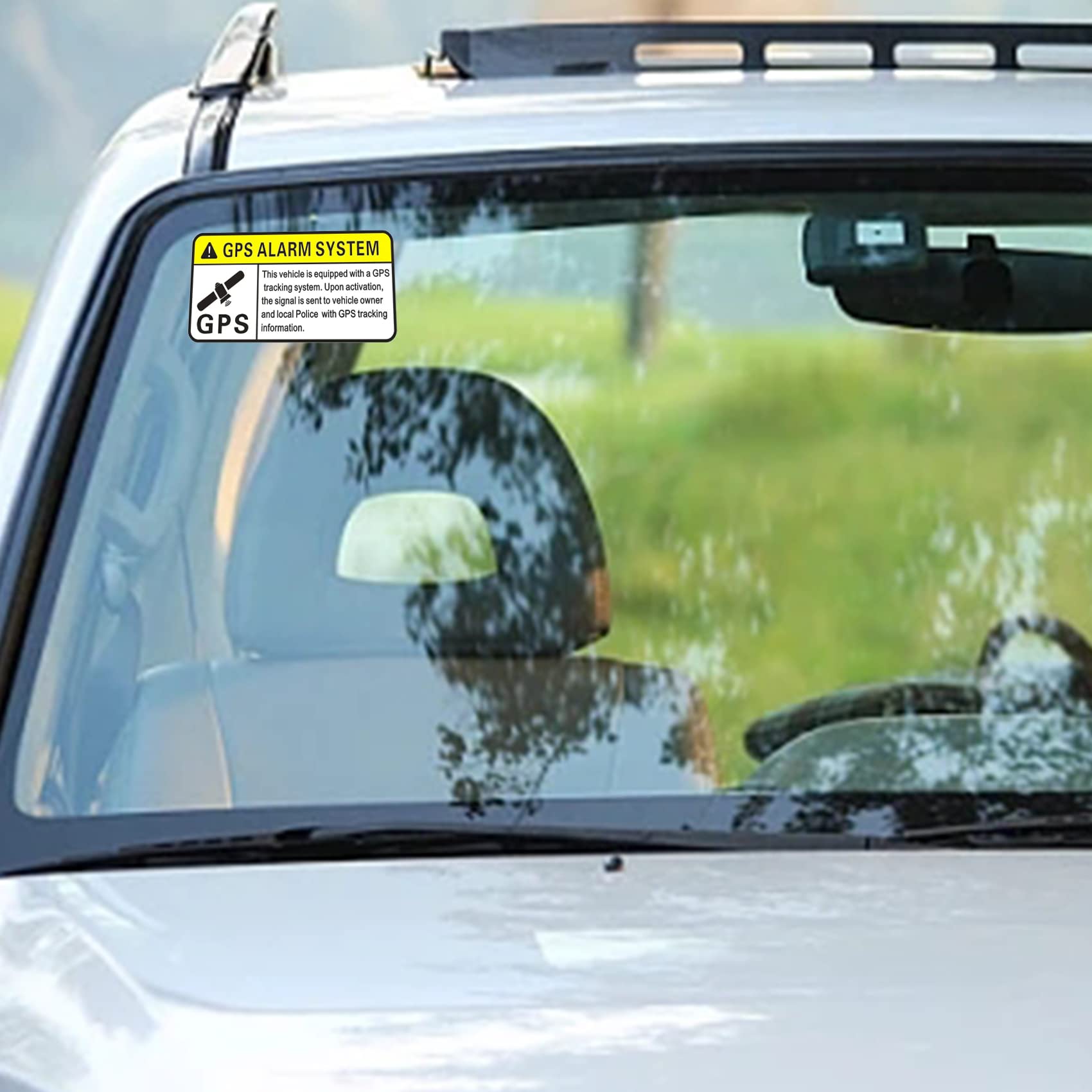 12 Pcs Gps Tracking Sticker For Cars, Self Adhesive Track Stickers, Pvc Car Tracker Warning Stickers, Gps Tracker Sticker For Mo