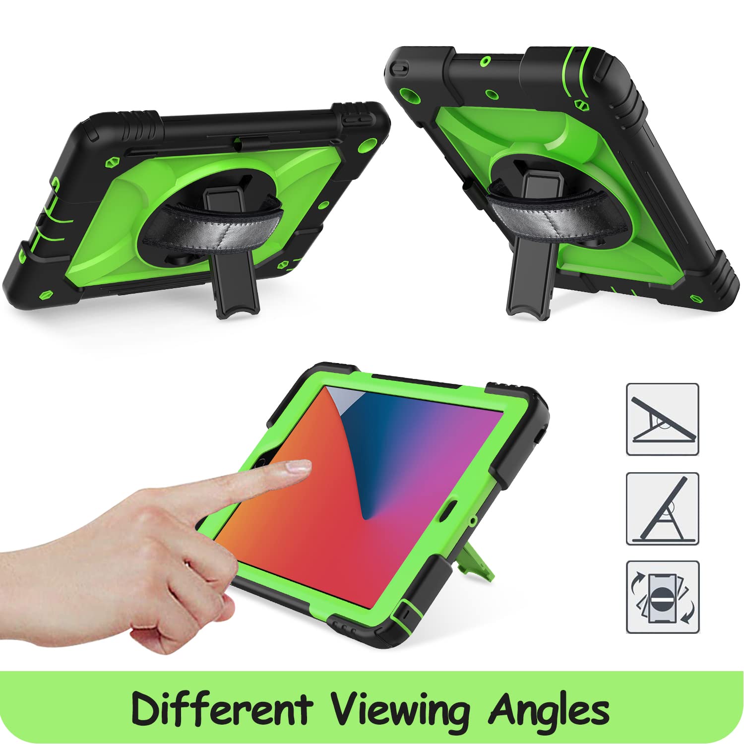 Ltrop Ipad 9Th Generation Case,Ipad 8Th/7Th Generation Case,Ipad 10.2 Kids Case,Protective Ipad Cover Case With Pencil Holder/Ro