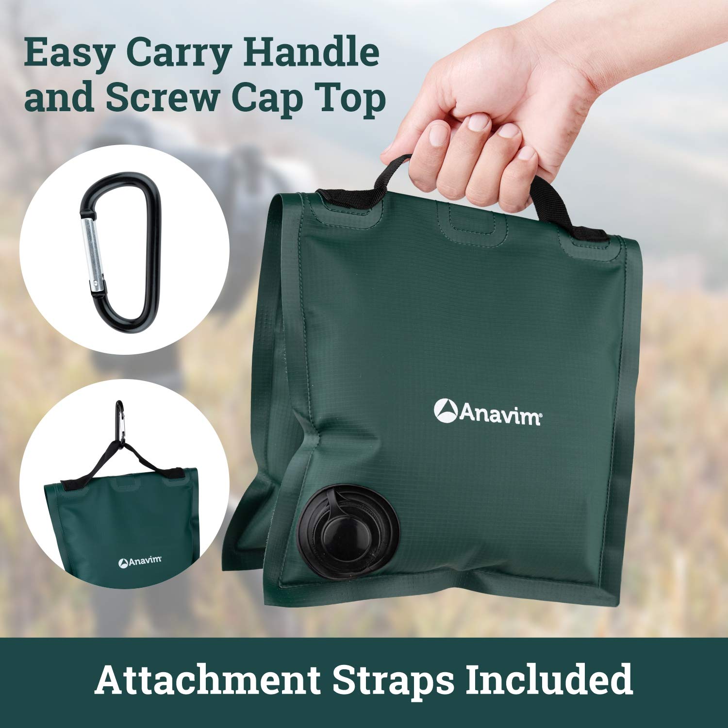 Anavim Heavy Duty Water Weight Bag Saddle Design 4 Pack Photo Video Studio Stand, Backyard, Outdoor Patio, Sports (Green)