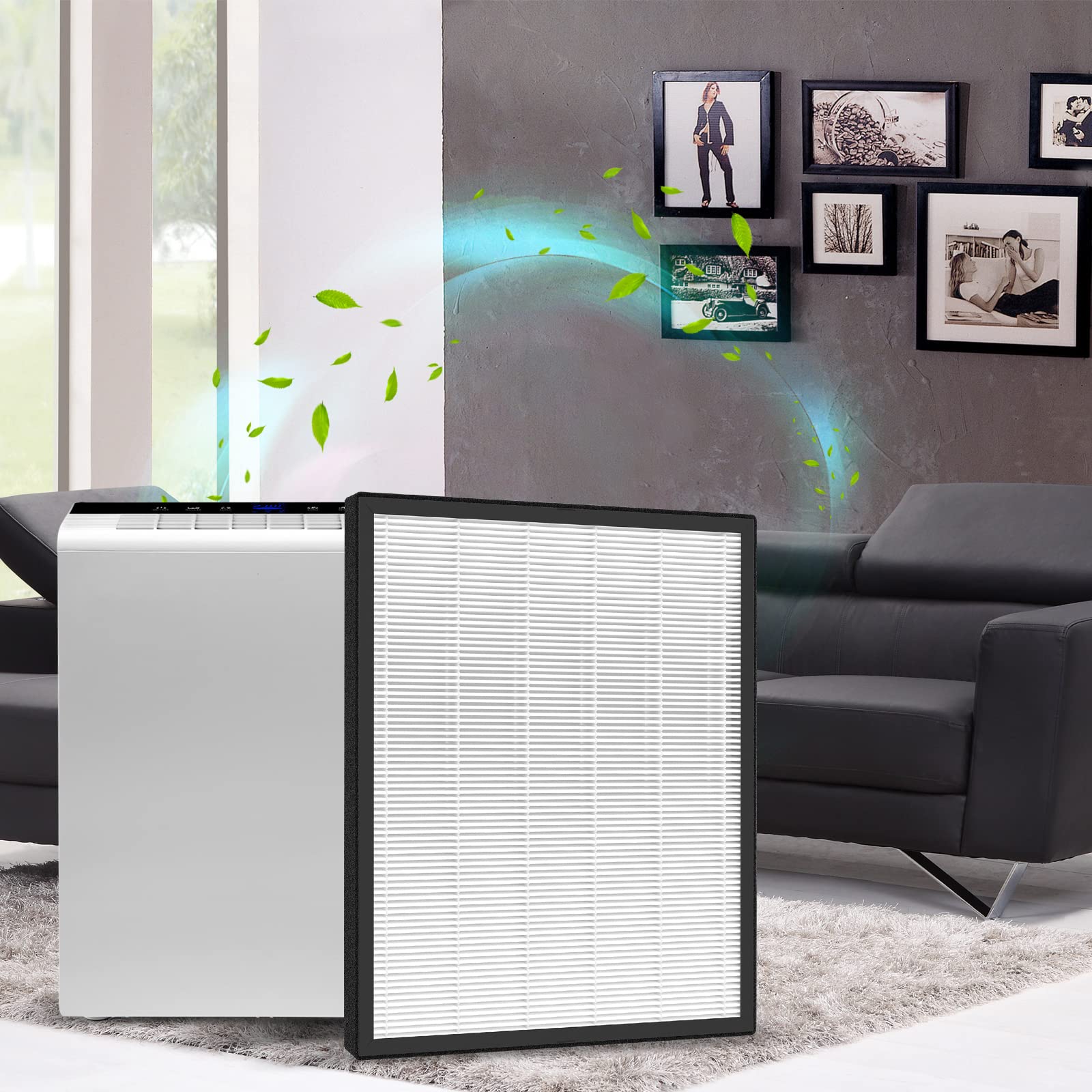 Gokbny Lv Pur131 Hepa Replacement Filter Compatible With Lv Pur131 And Lv Pur131S Purifiers, Lv Pur131 Rf, 4H13 True Hepa Filter