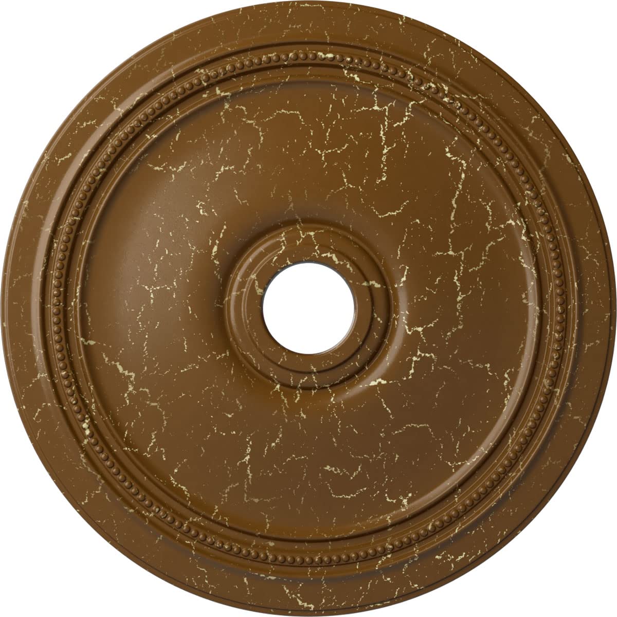 Ekena Millwork CM24DISTC Diane Ceiling Medallion, 24OD x 3 5/8ID x 1 1/4P (Fits Canopies up to 6 1/4), Hand-Painted Smokey Topaz