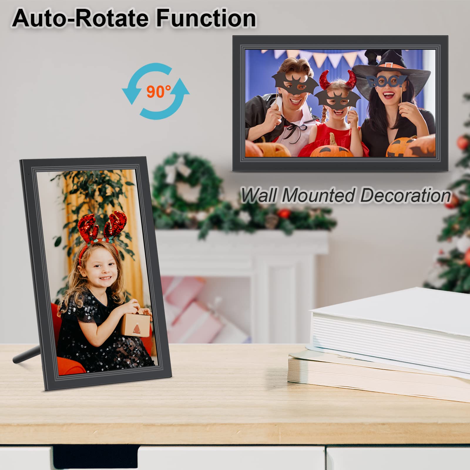 Frameo Digital Picture Frame  15.6Inch Digital Photo Frame With 1920 * 1080 Ips Touch Screen Hd Disply,Built In 32Gb Storage,Wal