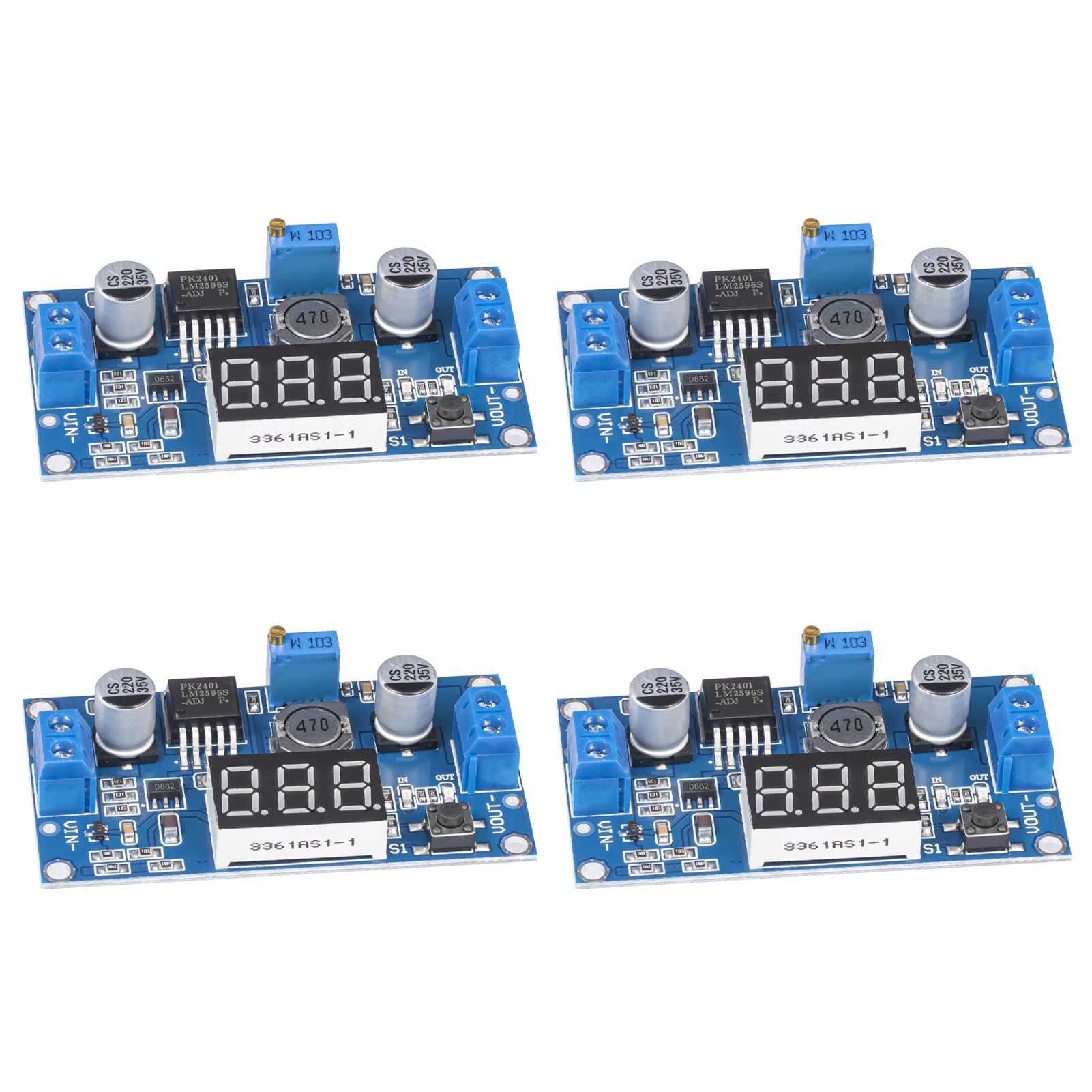 Jtarea Lm2596 Lm2596S Dc Dc Buck Converter Voltage Adjustable Dc To Dc 4.0 40V To 1.25 37V 2A Power Supply Module With Led Voltm