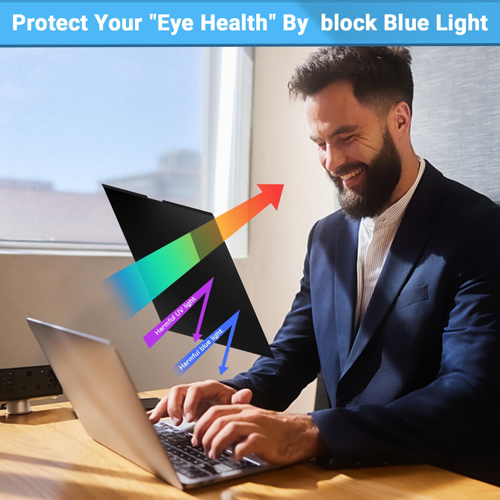 Pys Magnetic Privacy Screen For Macbook Air 15.3 Inch (2023 2024, M2 M3 Chip)   Removable Anti Glare Protector With Camera Cover