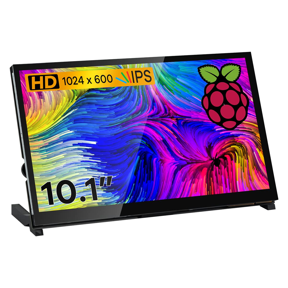 Hosyond 10.1'' Ips Lcd Capacitive Touch Screen Hdmi Display Portable Monitor 1024X600 Built In Dual Speakers For Raspberry Pi 5/