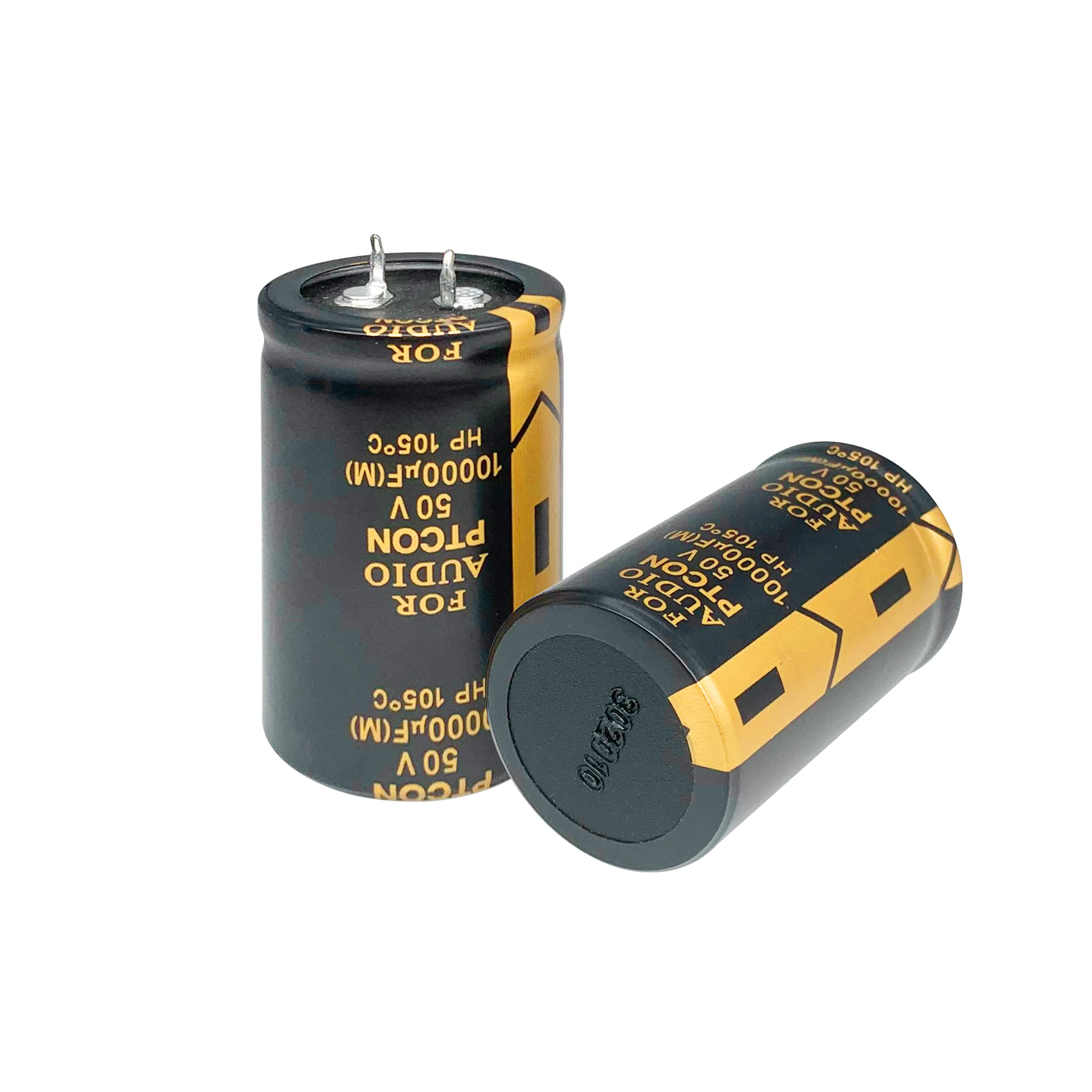 Cermant 2Pcs 50V 10000Uf Snap In Electrolytic Capacitor 30X50Mm(1.18X1.96In) Power Amplifier Filter Audio Electrolytic Capacitor