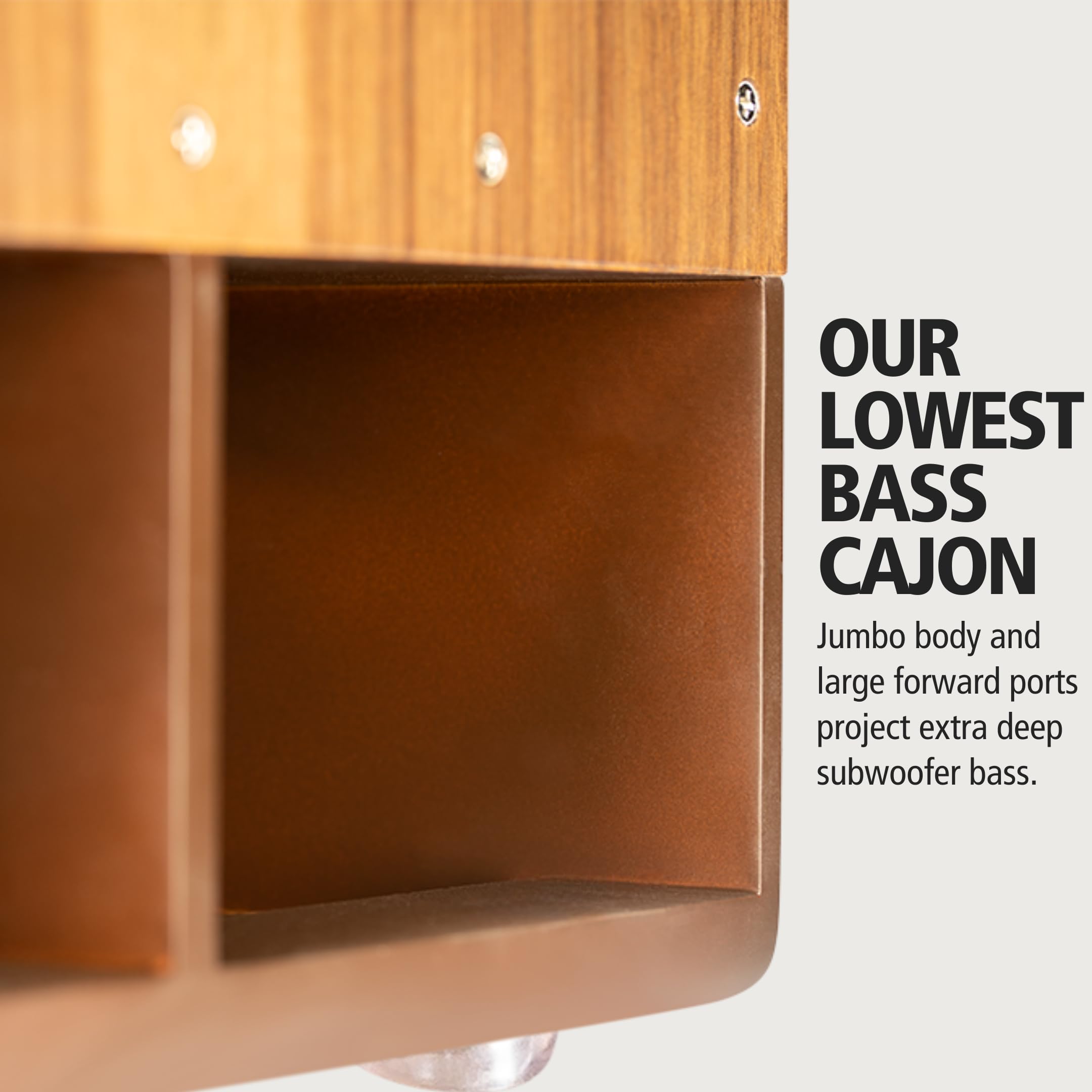 Meinl Jumbo Bass Subwoofer Cajon With Internal Snares   Not Made In China   Walnut Playing Surface, 2 Year Warranty (Subcaj5Wn)