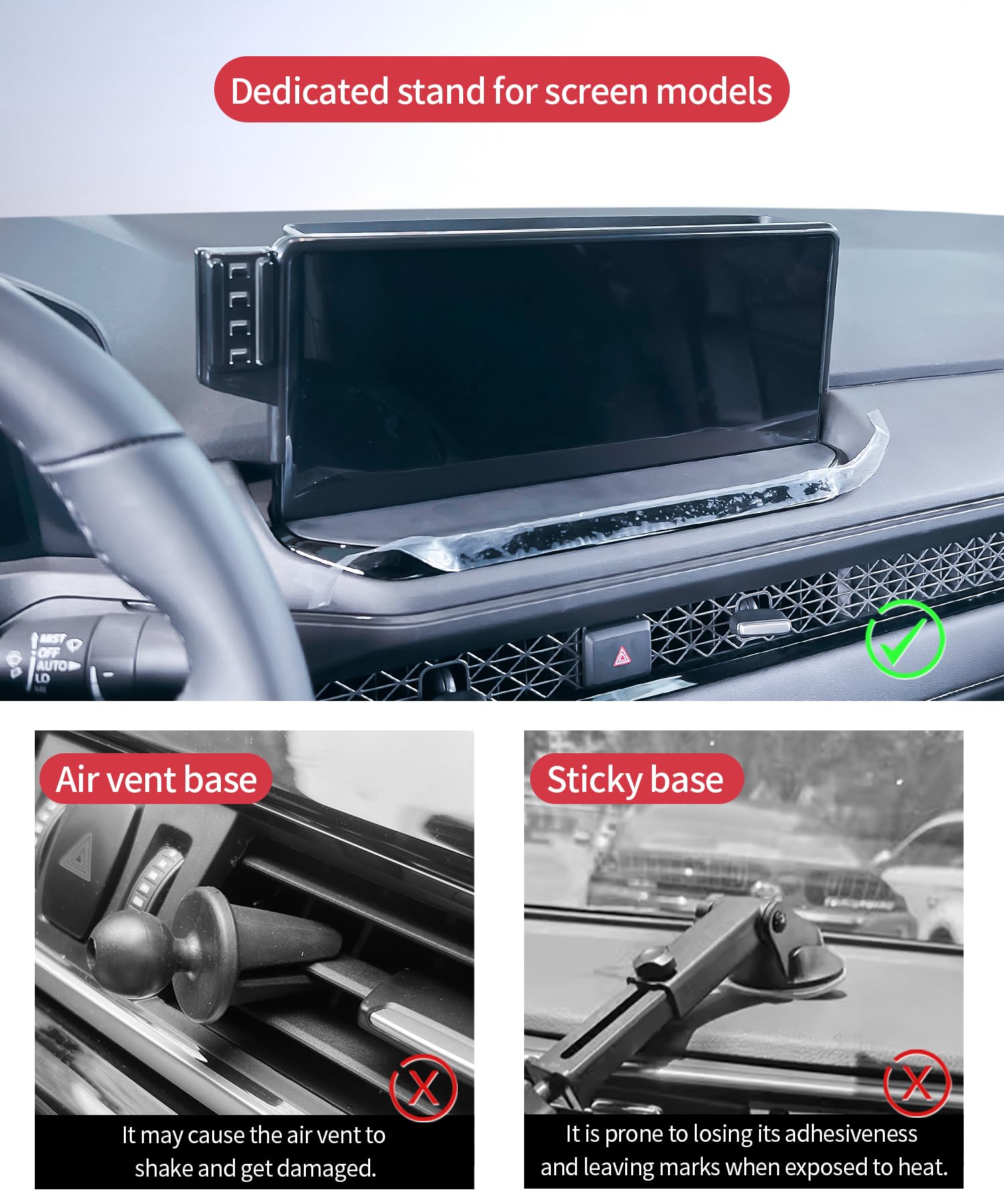 Masergogo Car Phone Holder For 2023-2025 Honda Accord/Hybrid, 360 Rotation, 12.3 Inch Screen Fixed Clip, Auto Accessories Naviga