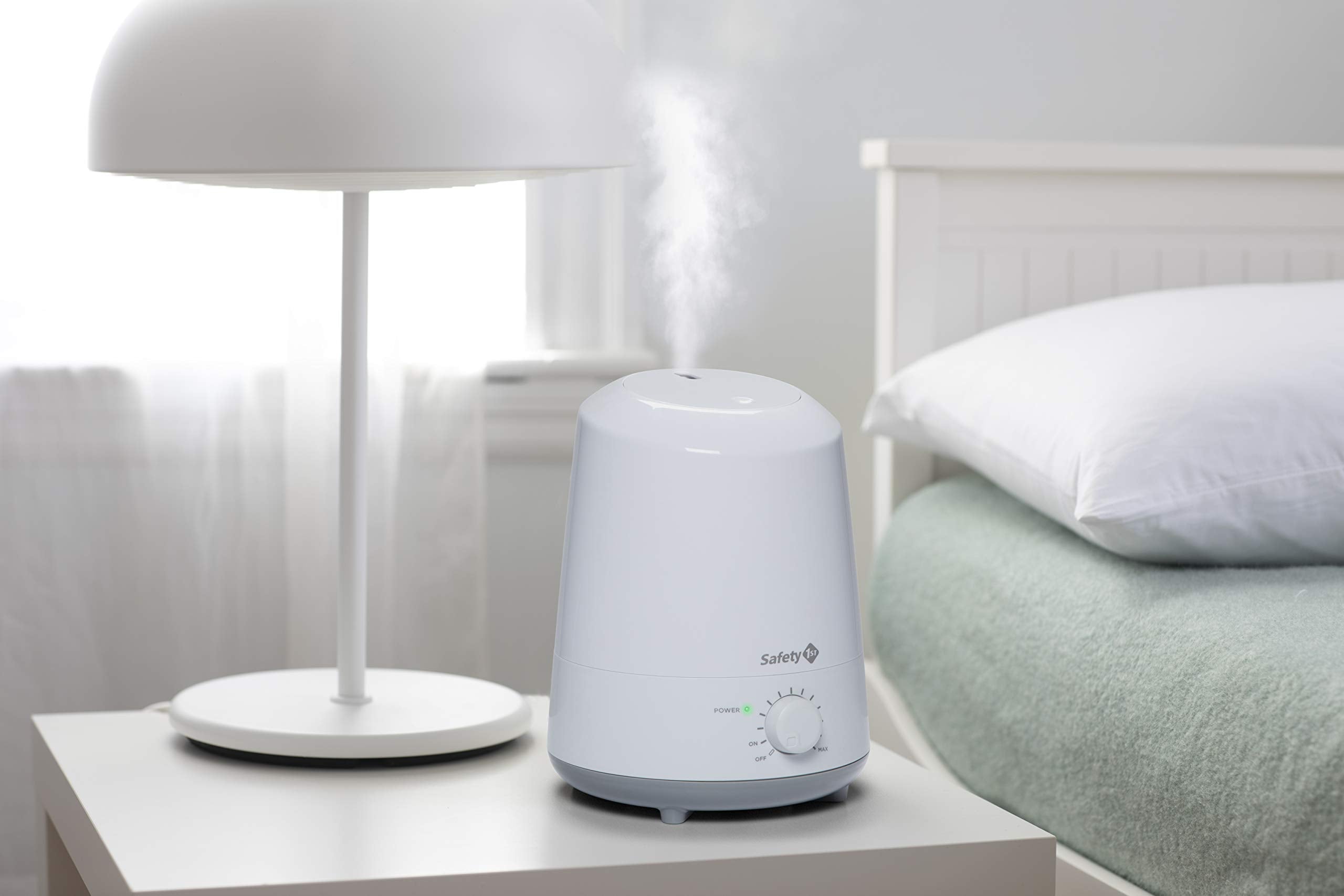 Safety 1St Stay Clean Humidifier, Ultrasonic Mist, One Gallon Easy To Fill Tank, Led Light, And Filter Free