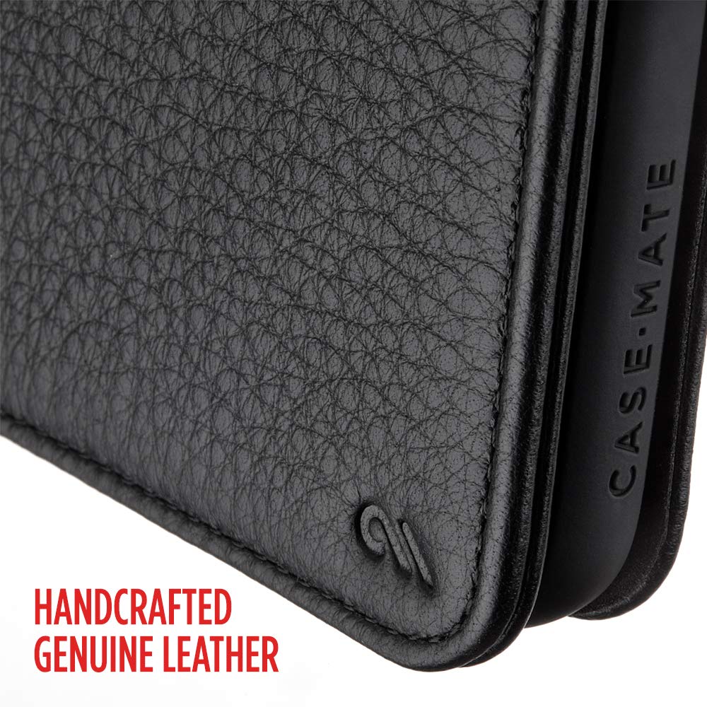 Case Mate   Wallet Folio   Samsung Galaxy S10+ Leather Wallet Folio Case   Black Leather