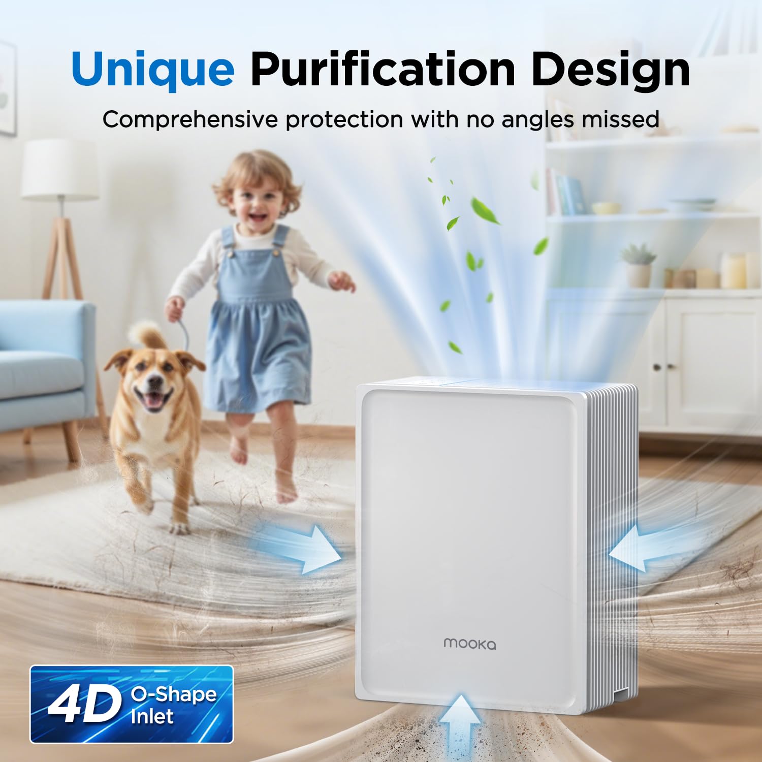 Air Purifiers For Home Large Room Up To 1300 Ft, Mooka Hepa Air Purifier For Home Pets With Washable Pre-Filter, Fragrance, Air