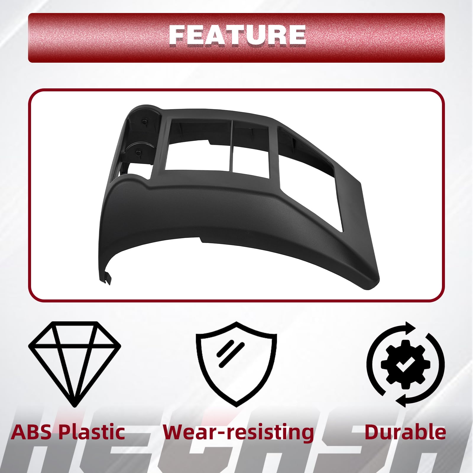 Hecasa Double Din Dash Kit W/Wiring Harness Compatible With 2003 2006 Jeep Wrangler Tj Radio Dash Bezel