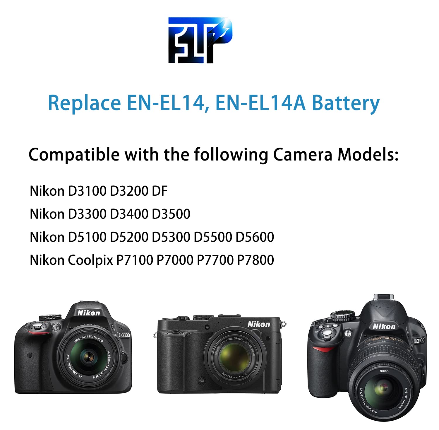 F1Tp Eh 5 Plus Ep 5A Ac Power Adapter Dc Coupler Kit For Nikon D3100 D3200 D3300 D5200 D5300 D5500 Cameras.