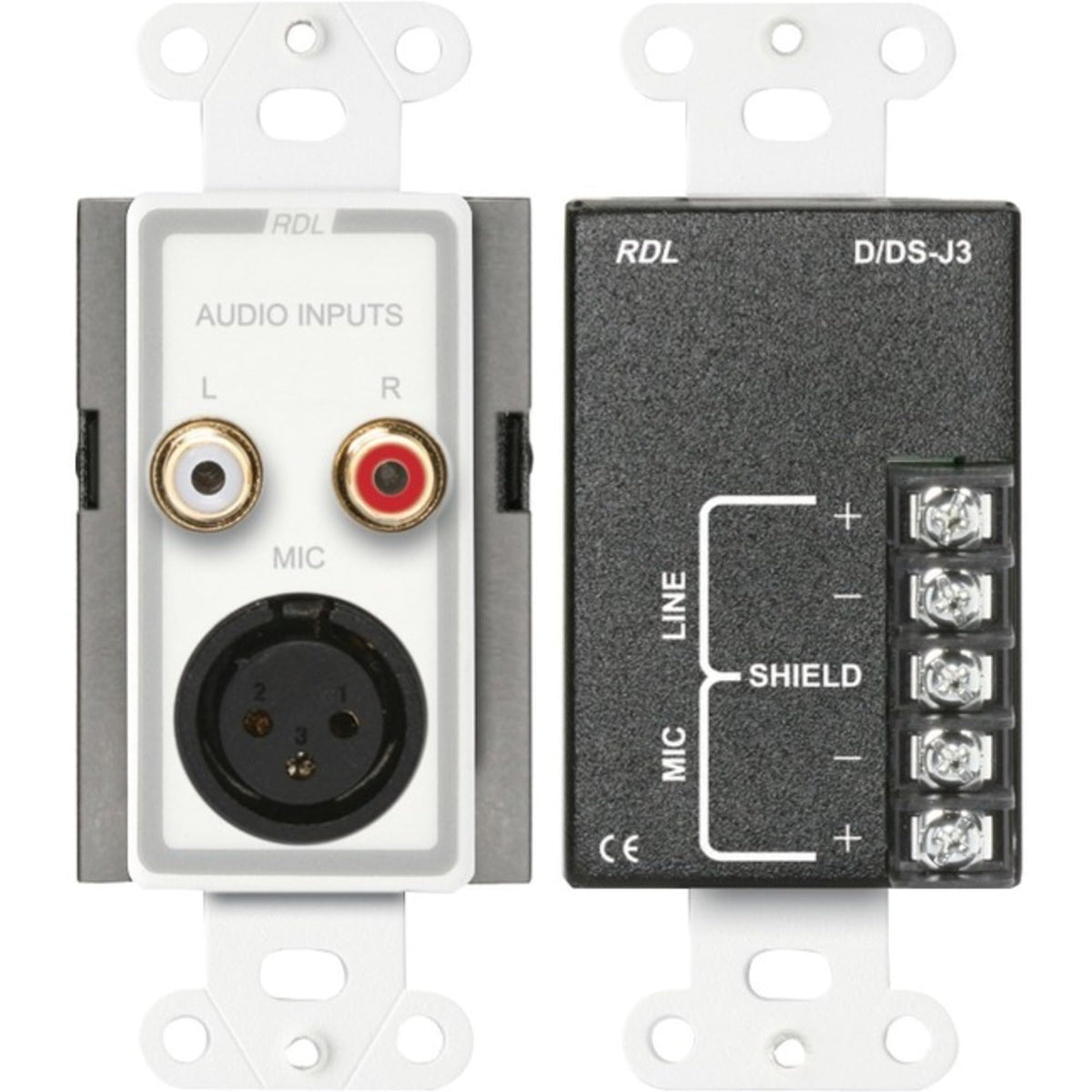 Rdl D J3 Mic/Line Input Panel With Rca, Xlr And Terminal Output