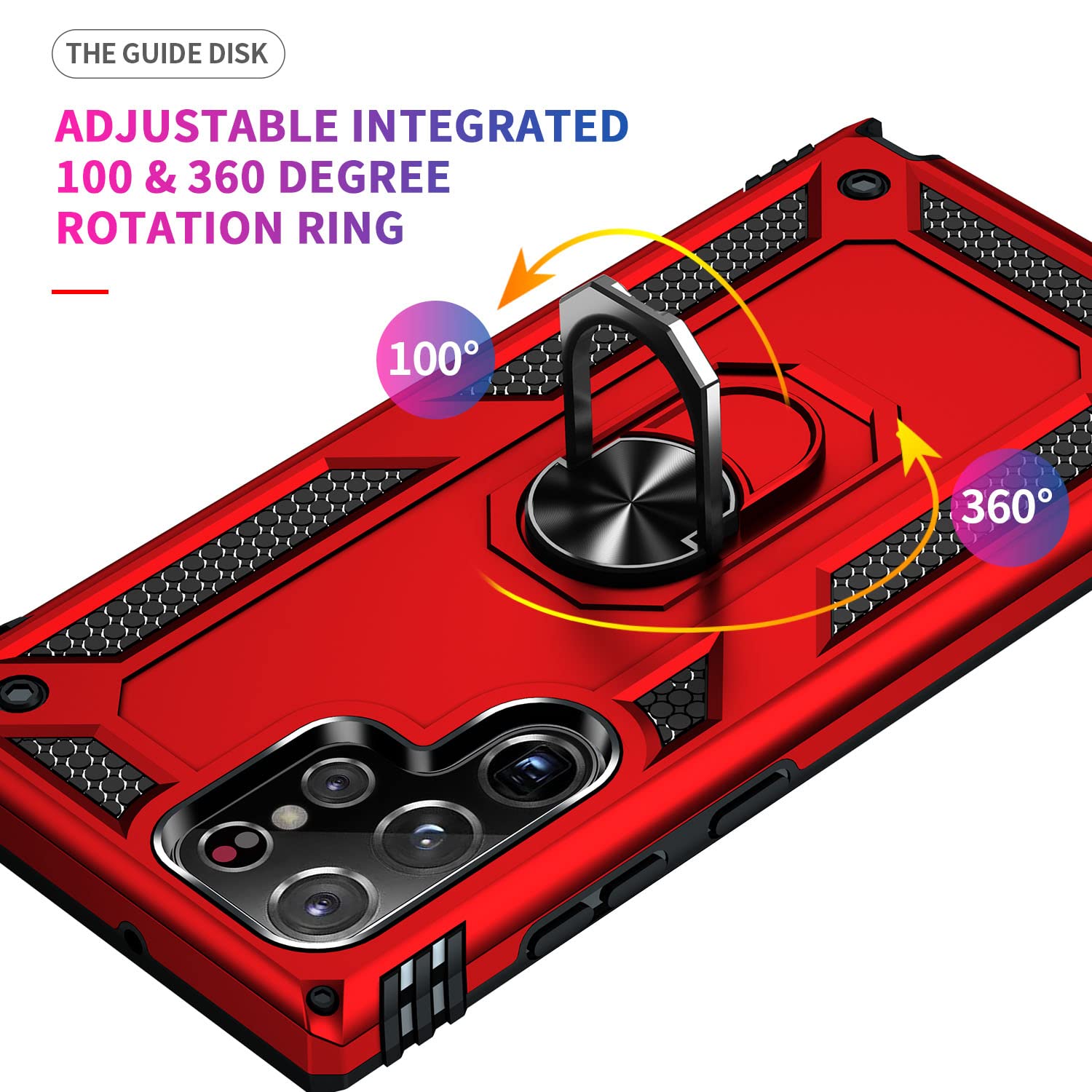 Addit Phone Case For Samsung S22 Ultra Case Samsung Galaxy S22 Ultra Phone Case, Military Grade, Heavy Duty, With Ring Holder St