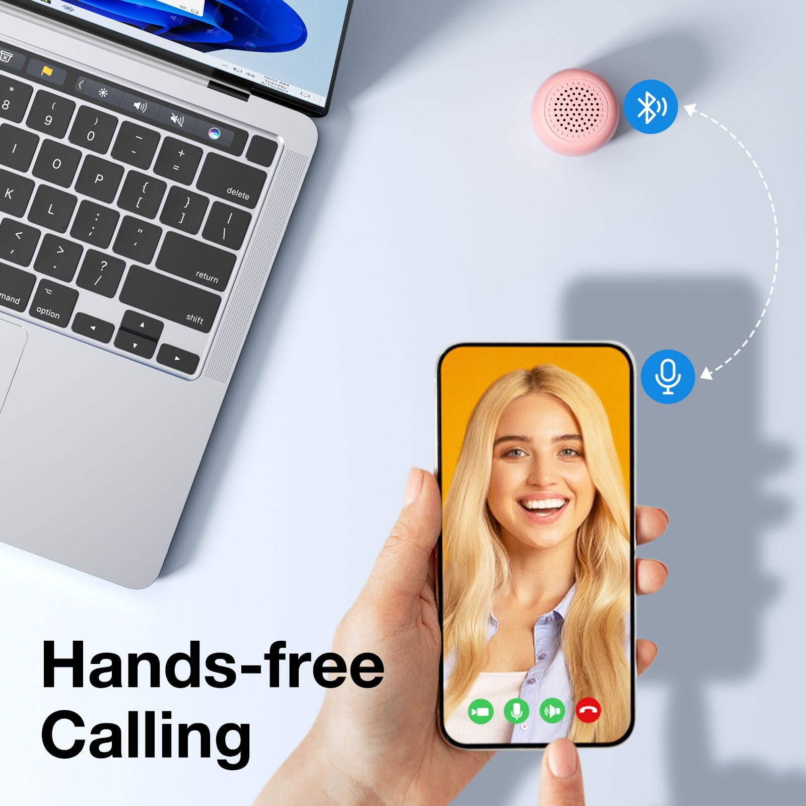 Leicex Smallest Bluetooth Speaker, Mini Wireless Cute Bluetooth Speaker With Bluetooth 5.0 Perfect For Travel Outdoor Sound (Pin