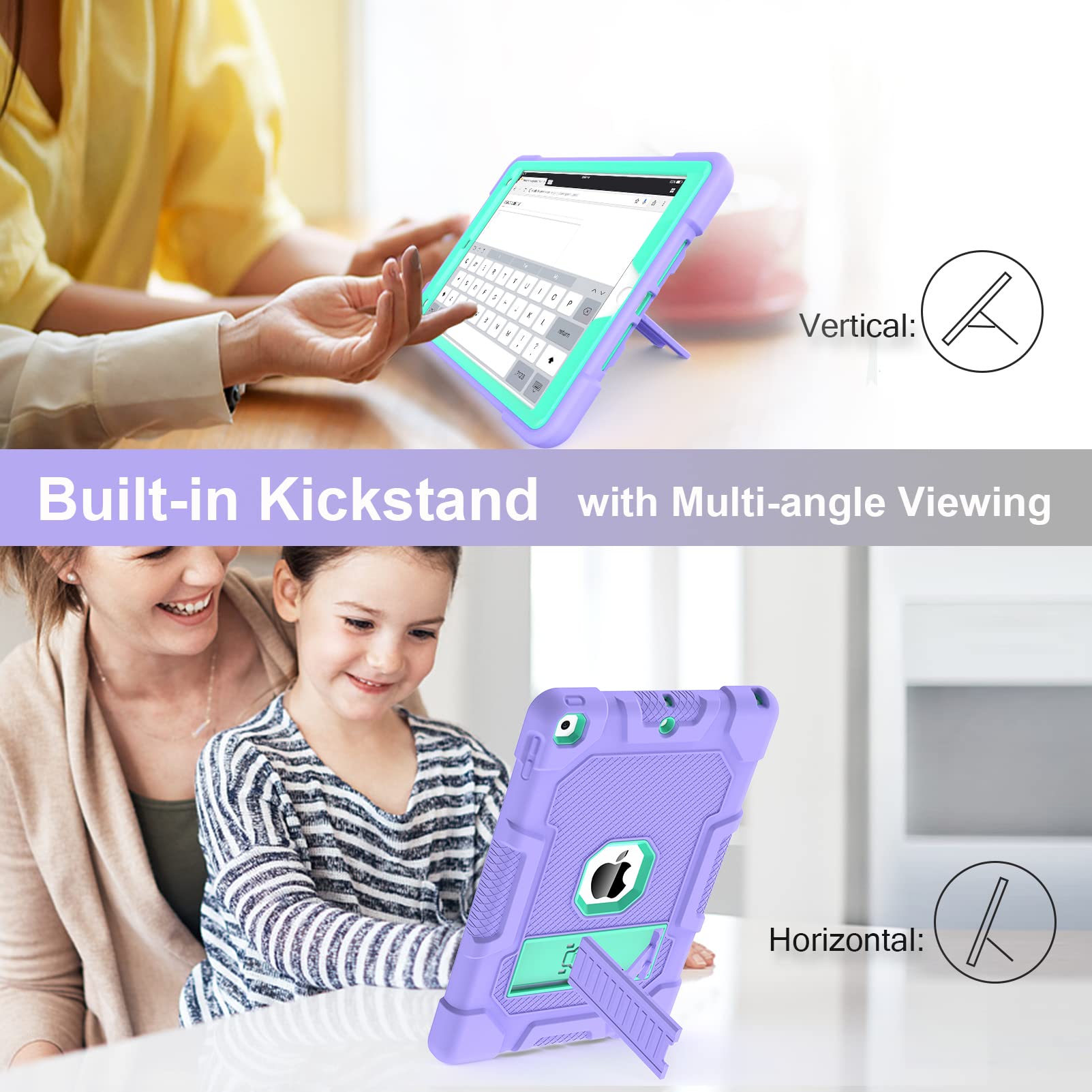 Timism Case For Ipad 9Th Generation/Ipad 8Th Generation/Ipad 7Th Generation, Slim Heavy Duty Shockproof Rugged Protective Case W